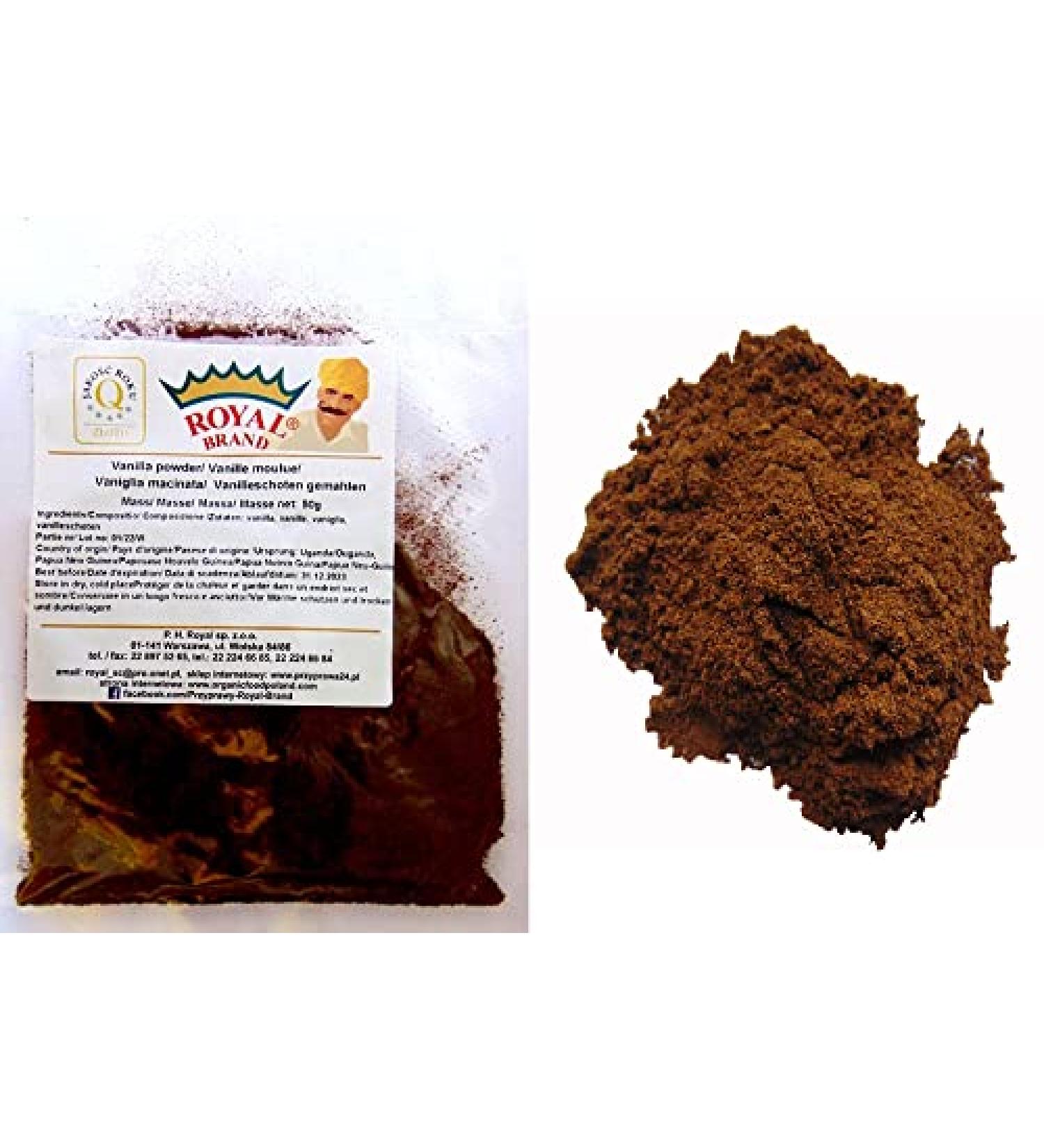 100% Pure Ground Vanilla Powder - Vanilla Pods Ground 50g | Premium Quality for Baking & Cooking - Buy Online on GoSupps.com