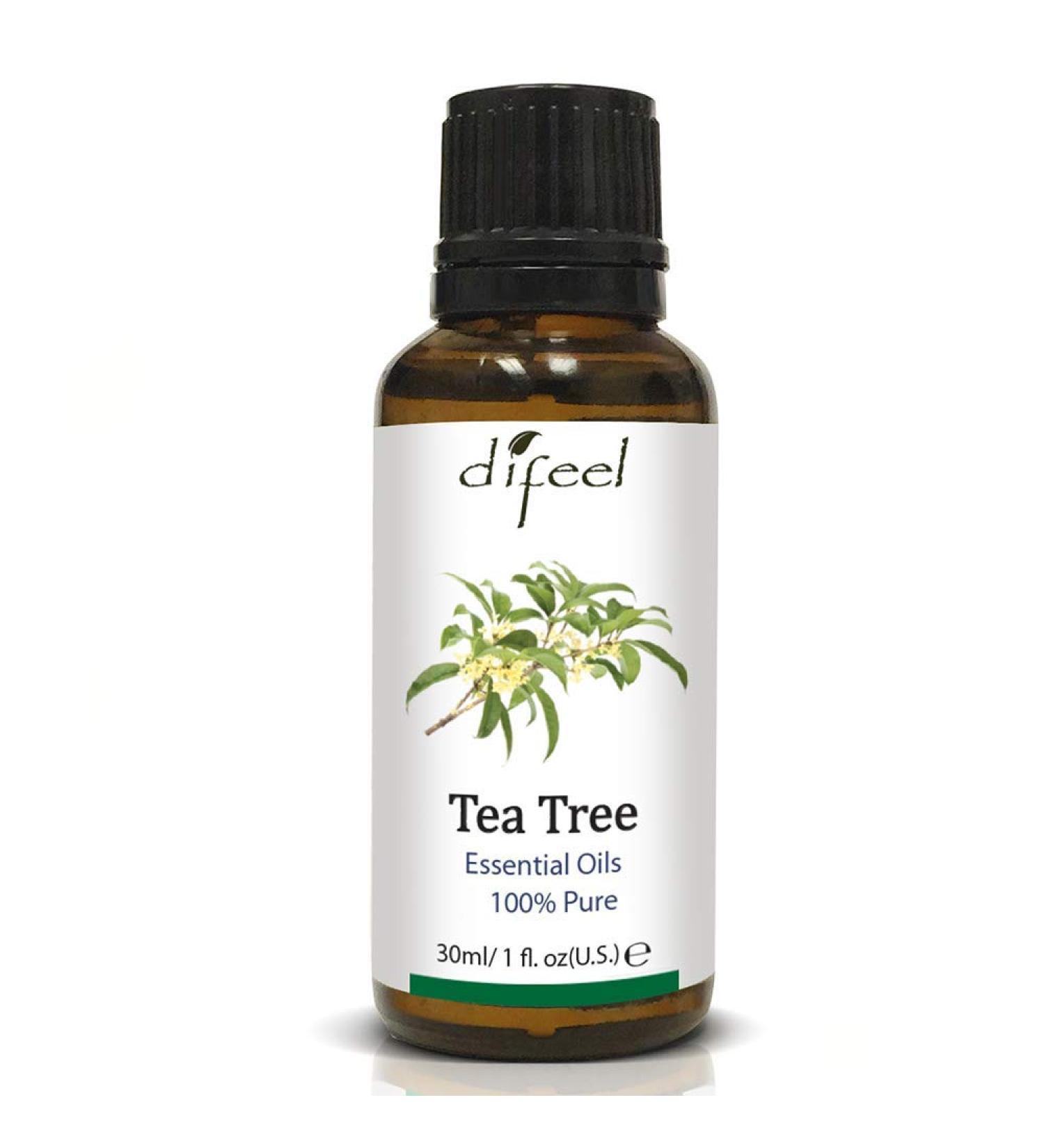 Difeel 100% Pure Tea Tree Oil - 1 oz Essential Oil for Skin & Hair | International Shipping Available - Buy Online on GoSupps.com