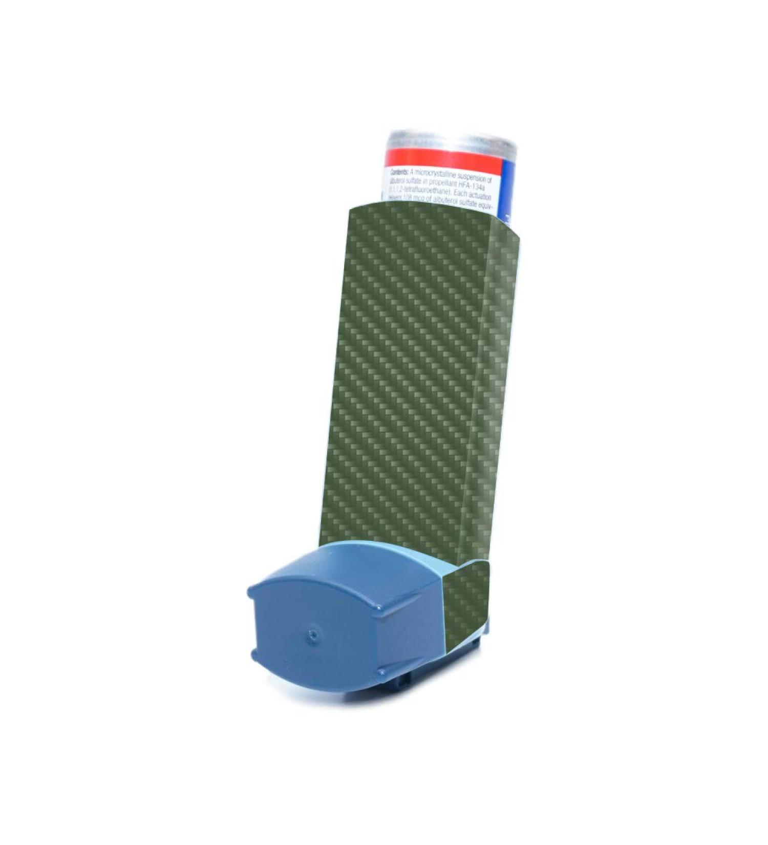 MightySkins Carbon Fiber Skin for Ventolin HFA Asthma Inhaler in Olive - Durable Carbon Fiber Finish | Easy to Apply, Remove and Change Styles | Made in USA - Buy Online on GoSupps.com