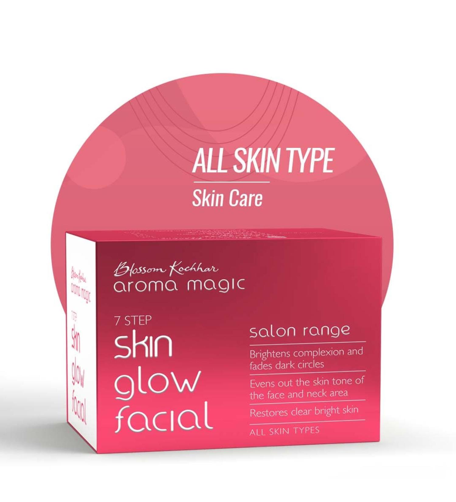 Aroma Magic Skin Glow Facial Kit - 7 Steps Skincare Set | Reduces Dark Circles & Removes Dead Skin for Radiant Skin - International Shipping Available - Buy Online on GoSupps.com