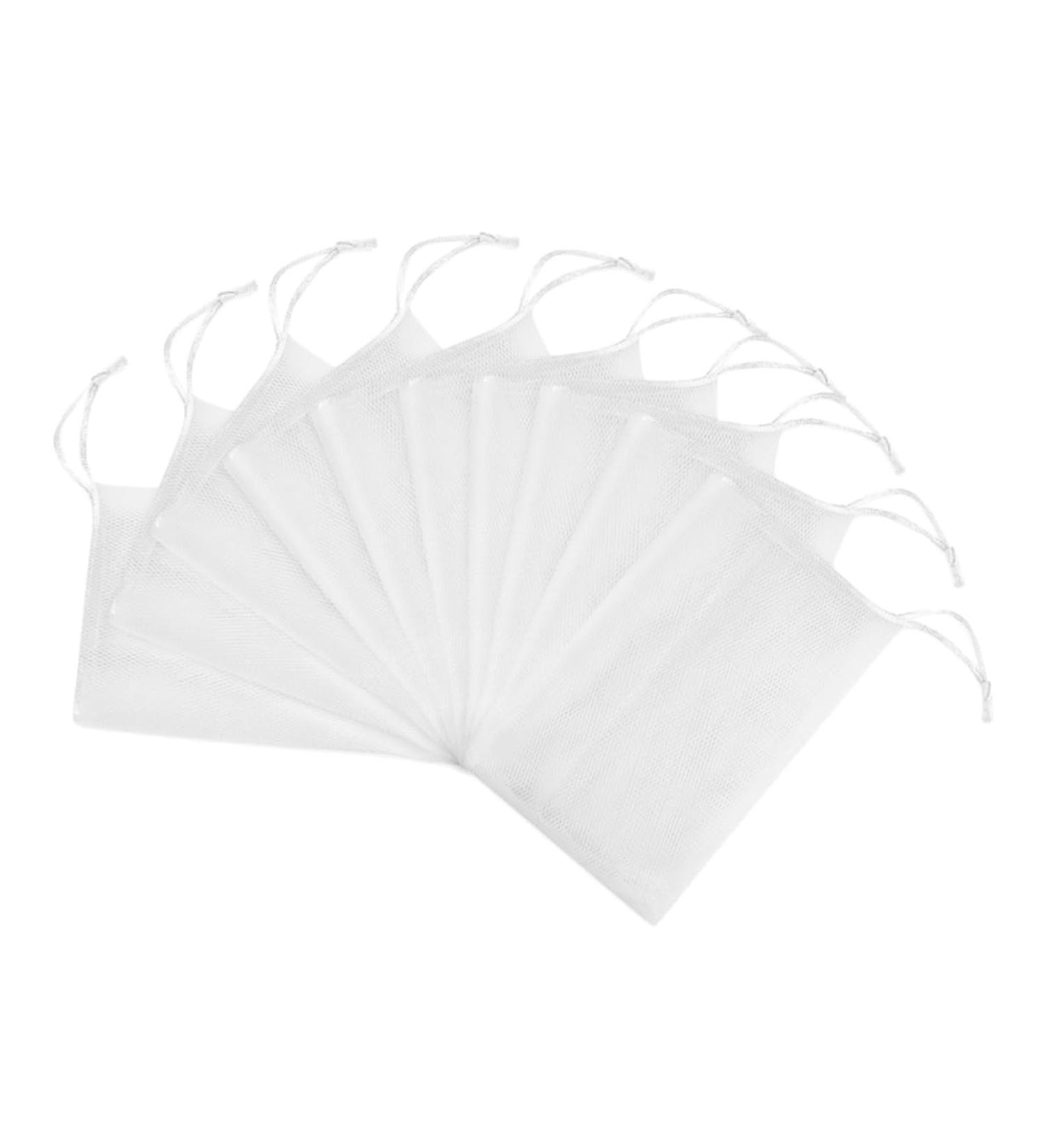 Gogogmee 20pcs Soap Net Bubble Foam Cleaning Tool Facial Soap Travel Soap Sack Saver Soap Saver Pouch White - Buy Online on GoSupps.com
