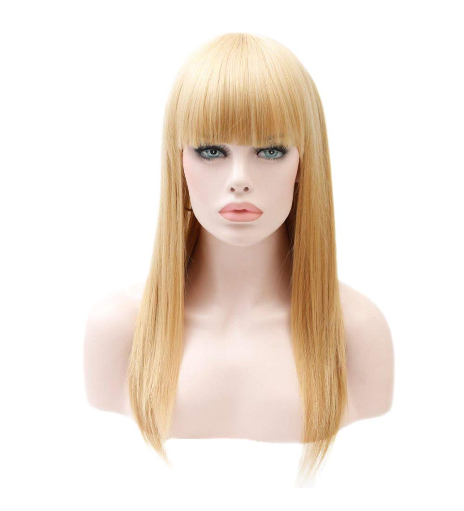 Buy Blonde Bob Straight Synthetic Wig for Women - Perfect for Cosplay Anime and 80s Parties | International Shipping Available - Buy Online on GoSupps.com