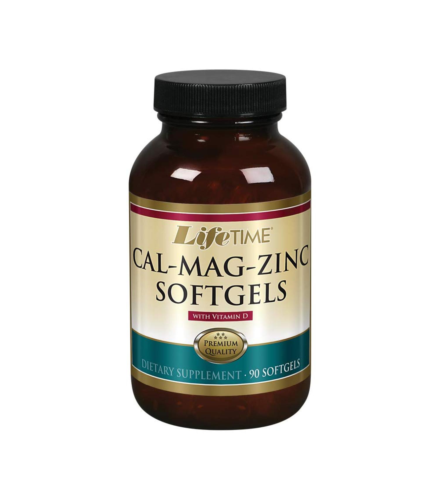 Calcium Magnesium Zinc with Vitamin D Softgel Capsules - 90ct | Bone, Muscle & Immunity Support | Easy Absorption | 30 Servings - Buy Online on GoSupps.com