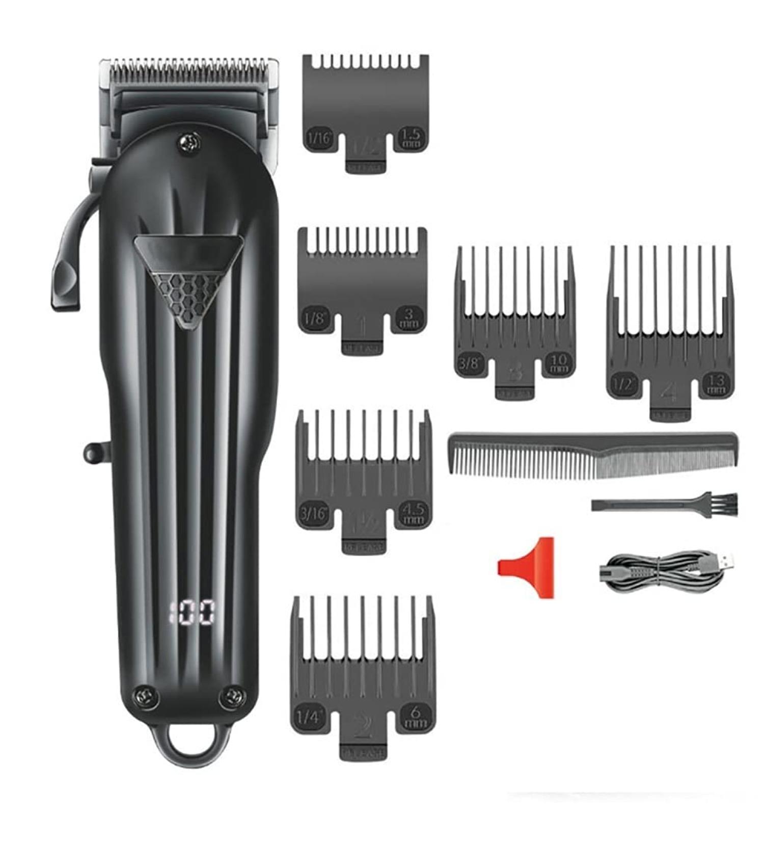 Buy Professional LED Hair Clippers - Adjustable Powerful Electric Trimmer & Beard Cutter - Rechargeable & Portable Hair Cutting Kit - Buy Online on GoSupps.com