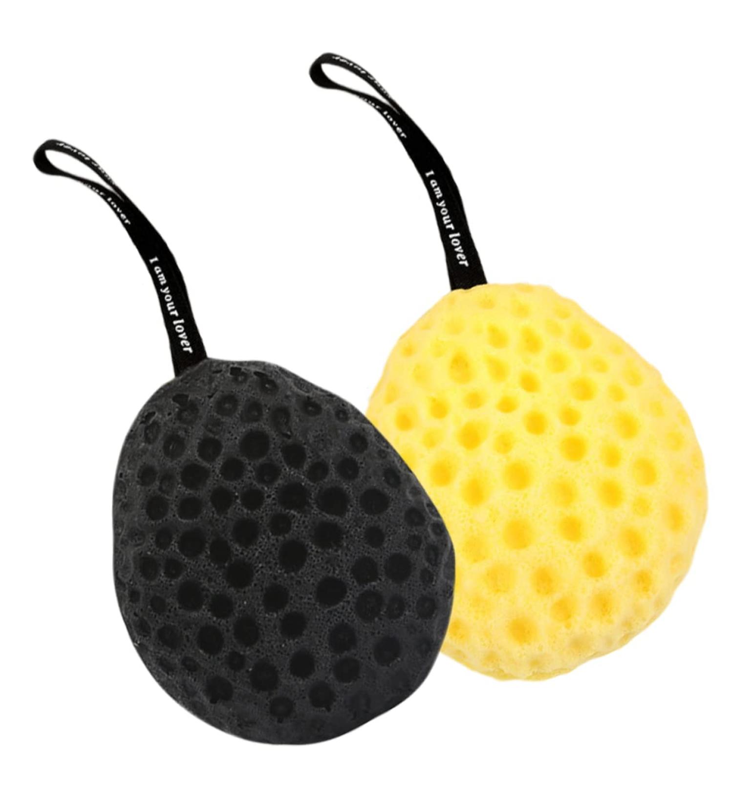 2pcs Honeycomb Bath Ball Sea Sponge Loofah - Cute Shower Sponges for Women & Kids | Bathing Essentials - Buy Online on GoSupps.com