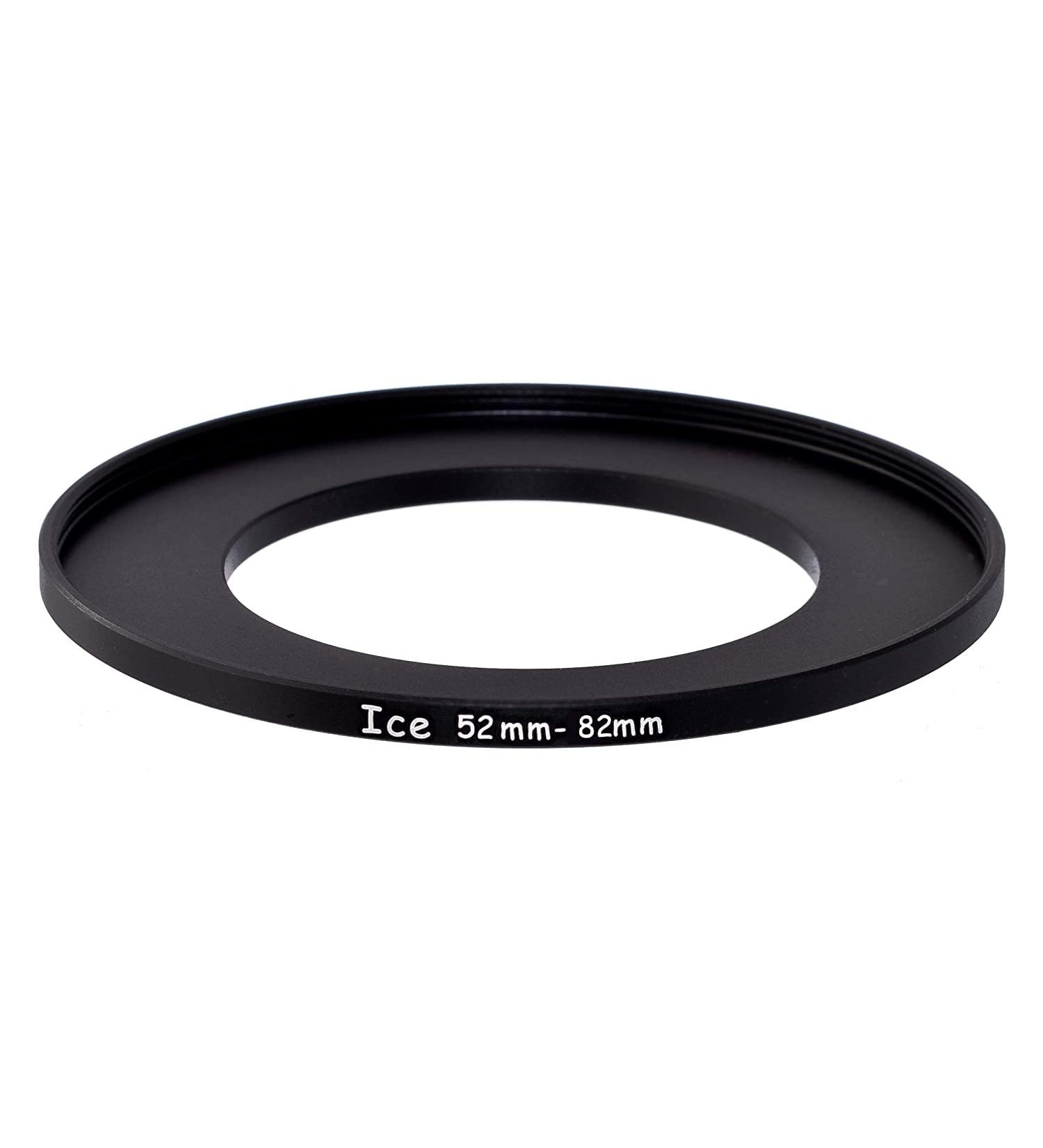 ICE 52mm to 82mm Aluminum Alloy Step Up Ring Filter/Lens Adapter 52 Male 82 Female Stepping