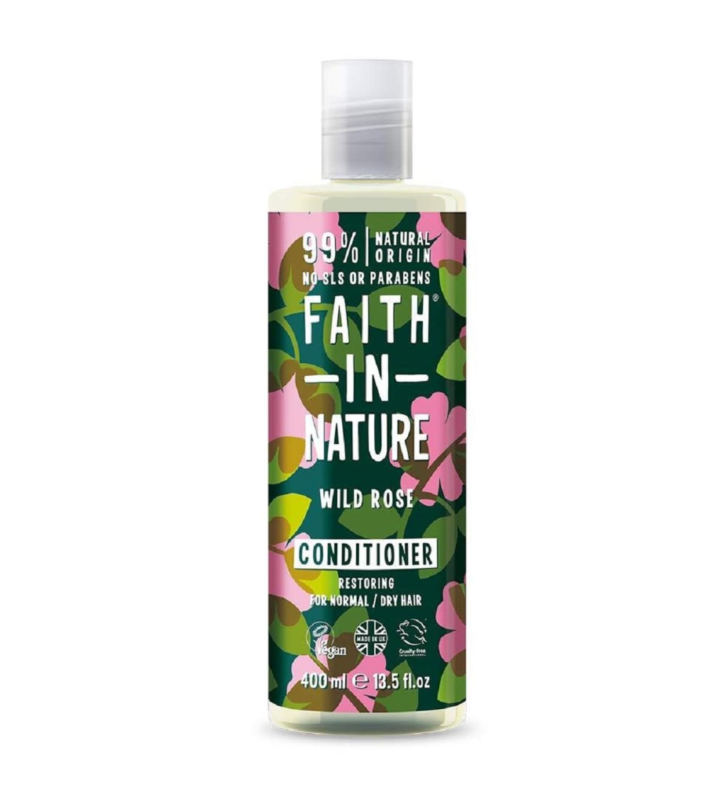 Faith In Nature Natural Wild Rose Conditioner Restoring Vegan & Cruelty Free No SLS or Parabens For Normal to Dry Hair 400ml Wild Rose 400 ml (Pack of 1) - Buy Online on GoSupps.com