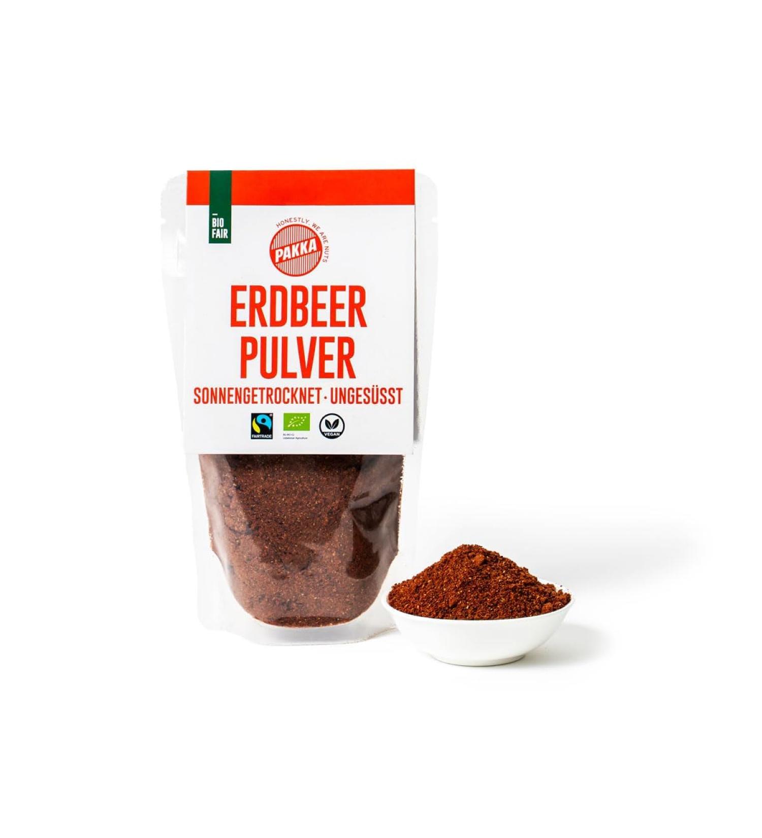 PAKKA Poudre de fraises bio issues du commerce quitable s ch es au soleil non huil es sans soufre ni sucre ajout anciennes vari t s petits agriculteurs de Samarcande en Ouzb kistan (125 g) - Buy Online on GoSupps.com