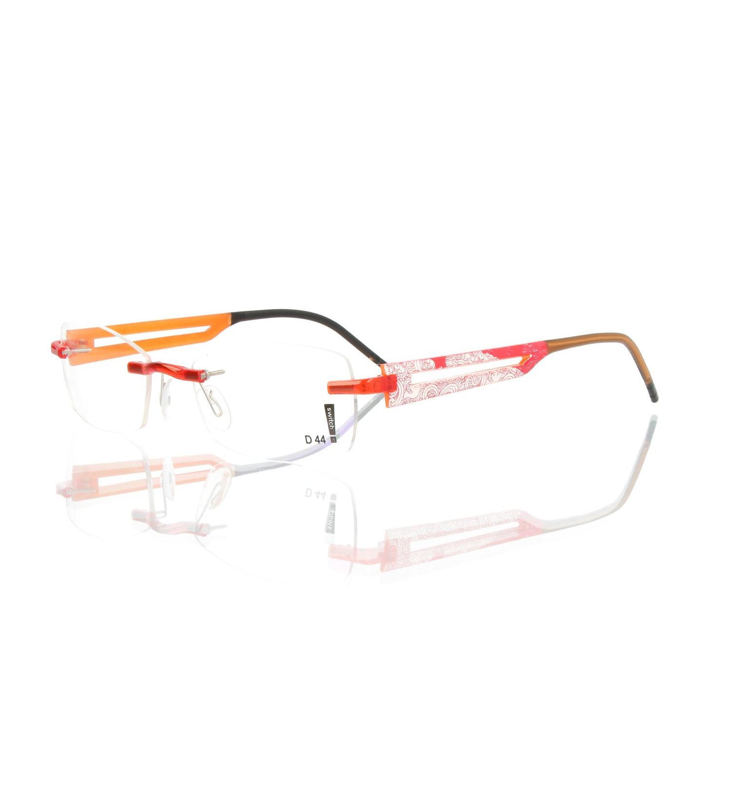 switch it set Combi 2364 interchangeable temples in the colour style brown print white-red-brown inside orange-brown