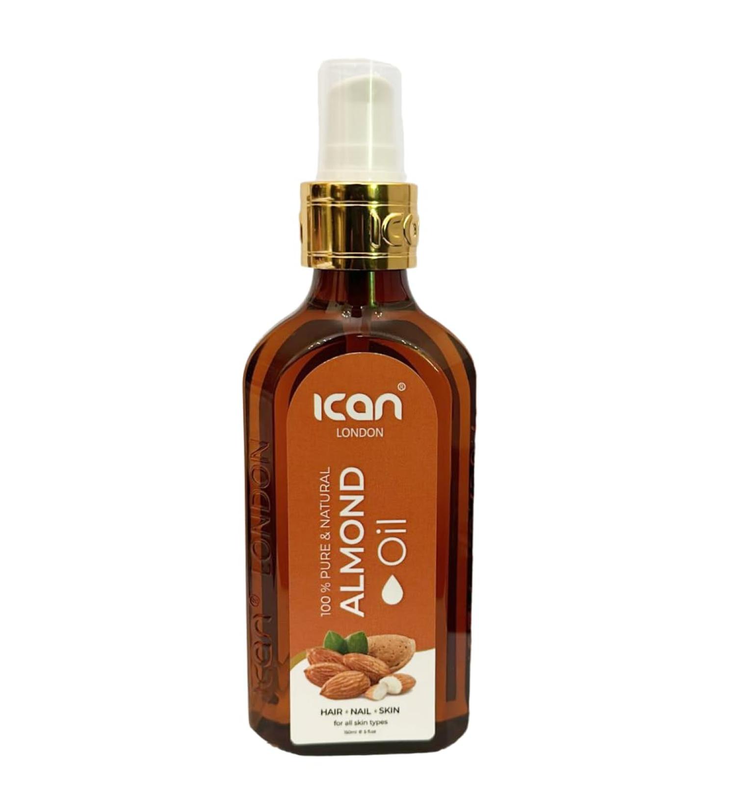 ican London Pure Almond Oil For Hair Nail & Skin 150ml