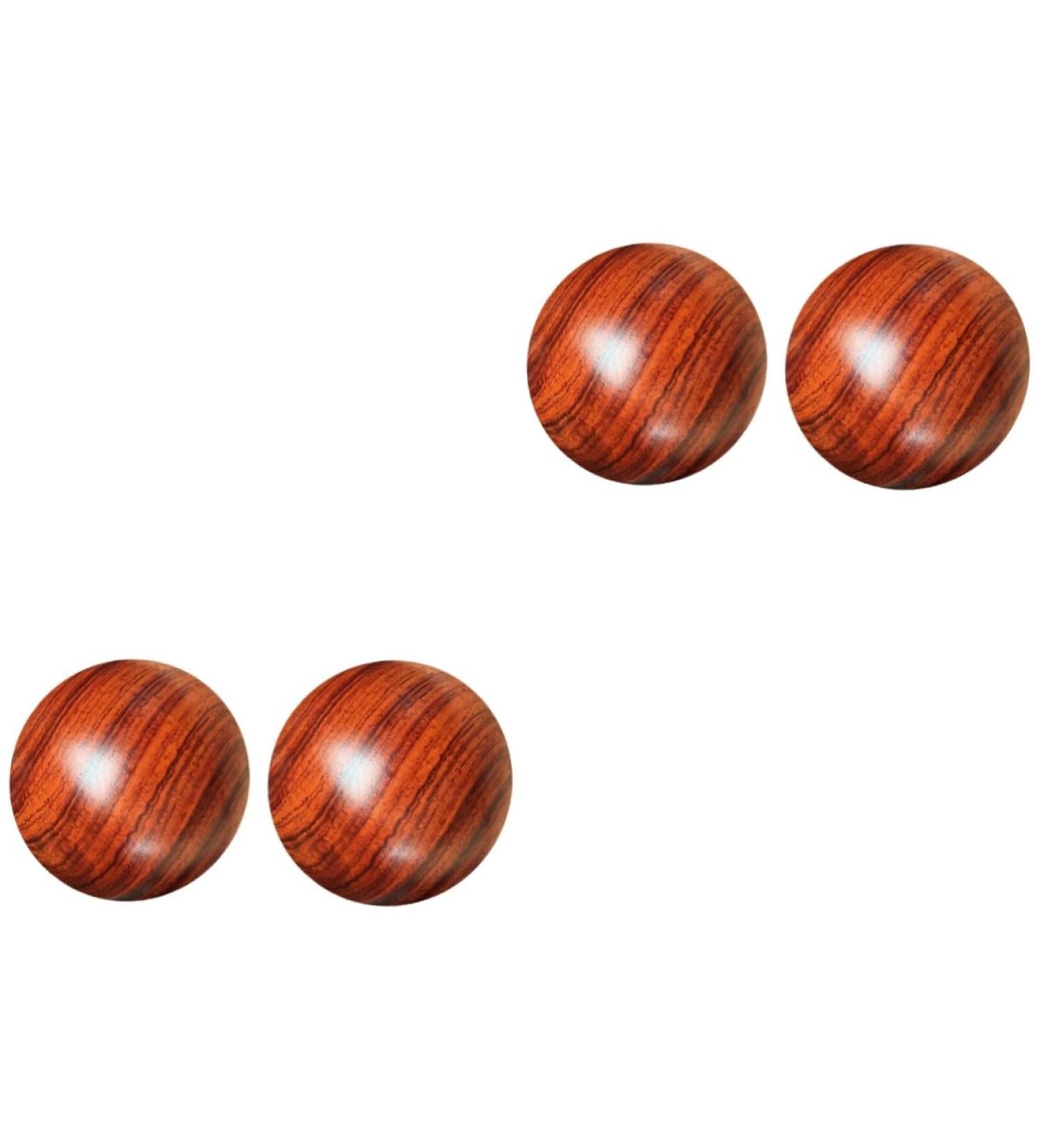 Beavorty 4-Piece Solid Wood Massage Balls - Rosewood Trigger Point Massage for Circulation & Relaxation - Buy Online on GoSupps.com