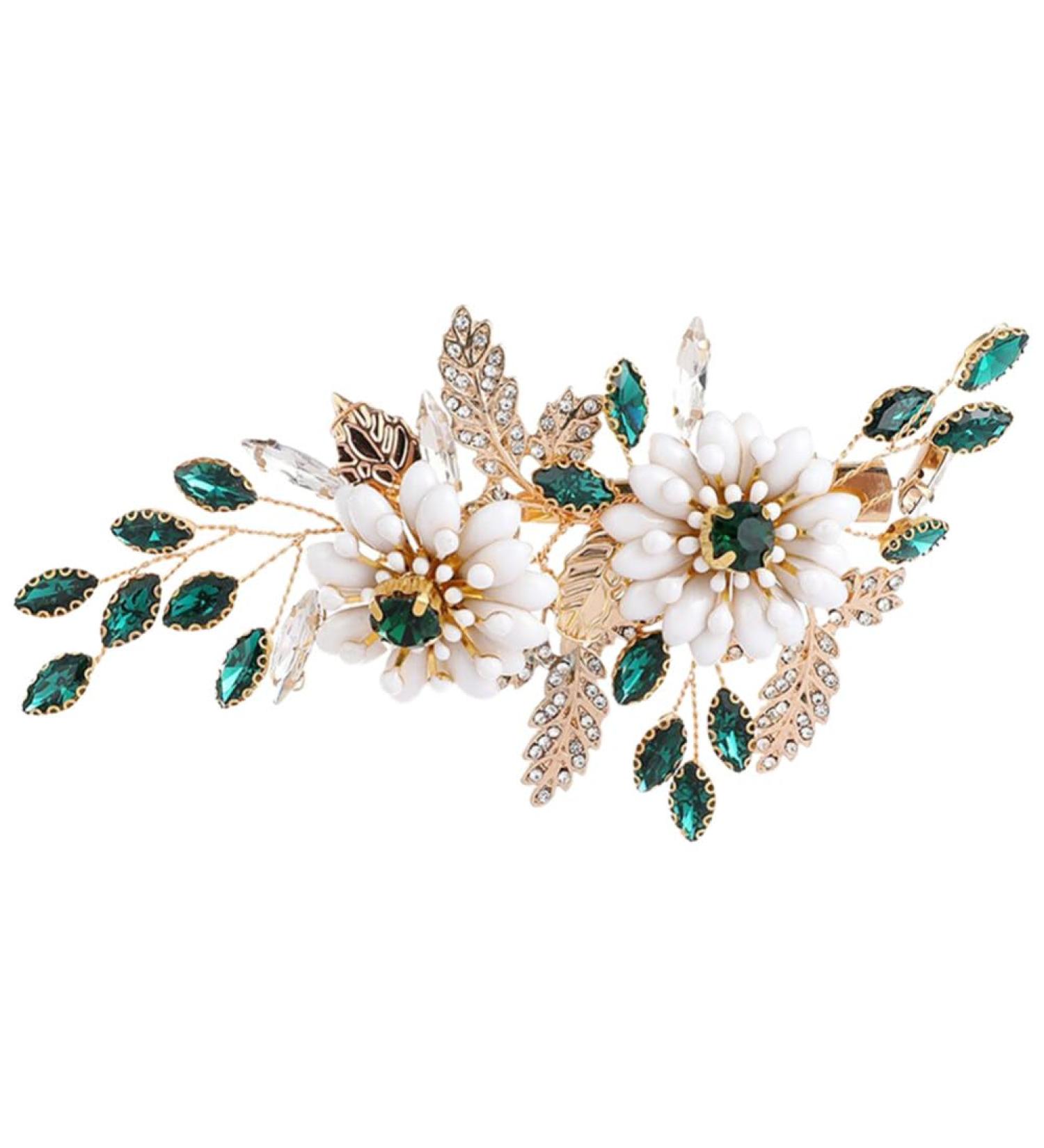 Beavorty Flower Hairpin Women Hair Accessories Wedding Hair Clips Bridal Side Comb Bridal Hair Clips Vintage Hair Clips Girls Hairpin Women Hairpin Tiara Metal Crystal Women's Wedding Clip - Buy Online on GoSupps.com