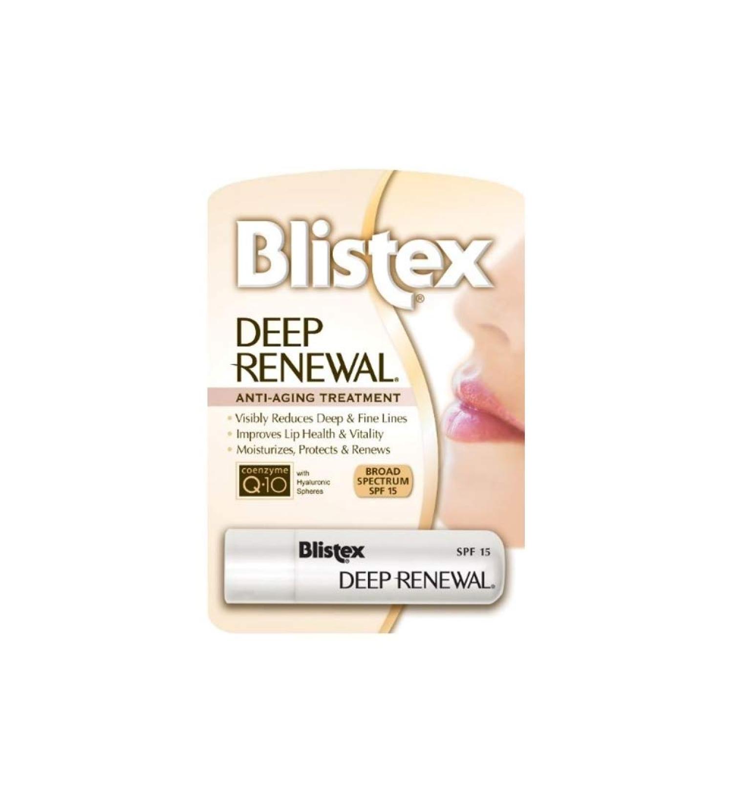 Blistex Deep Renewal Lip Protectant Sunscreen Balm 0.13 Ounces (3.69g) (Value Pack of 5)