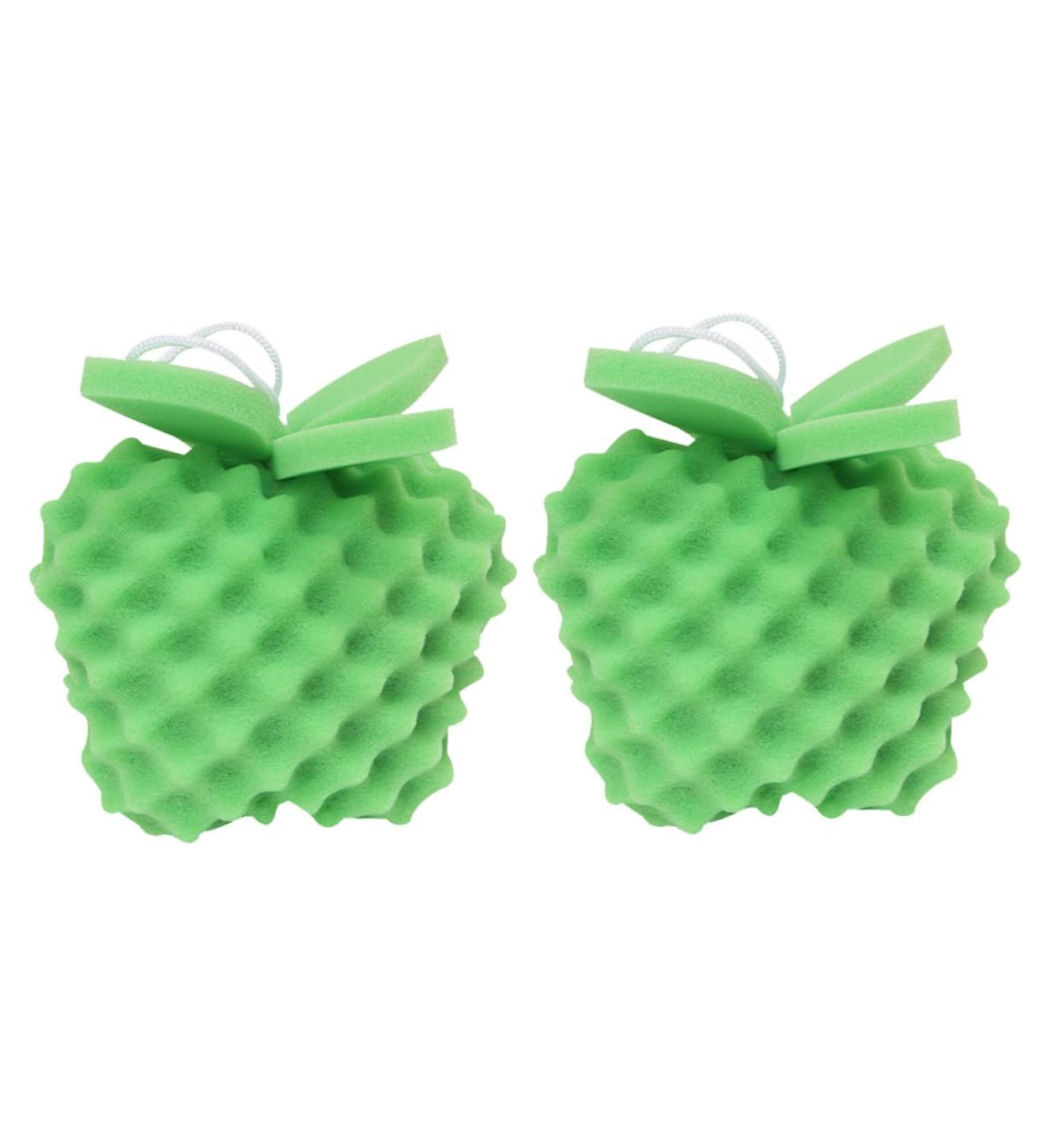Buy Minkissy 2pcs Fruit Shower Bath Sponge for Kids | Soft Children s Bath Scrubber Ball - Buy Online on GoSupps.com