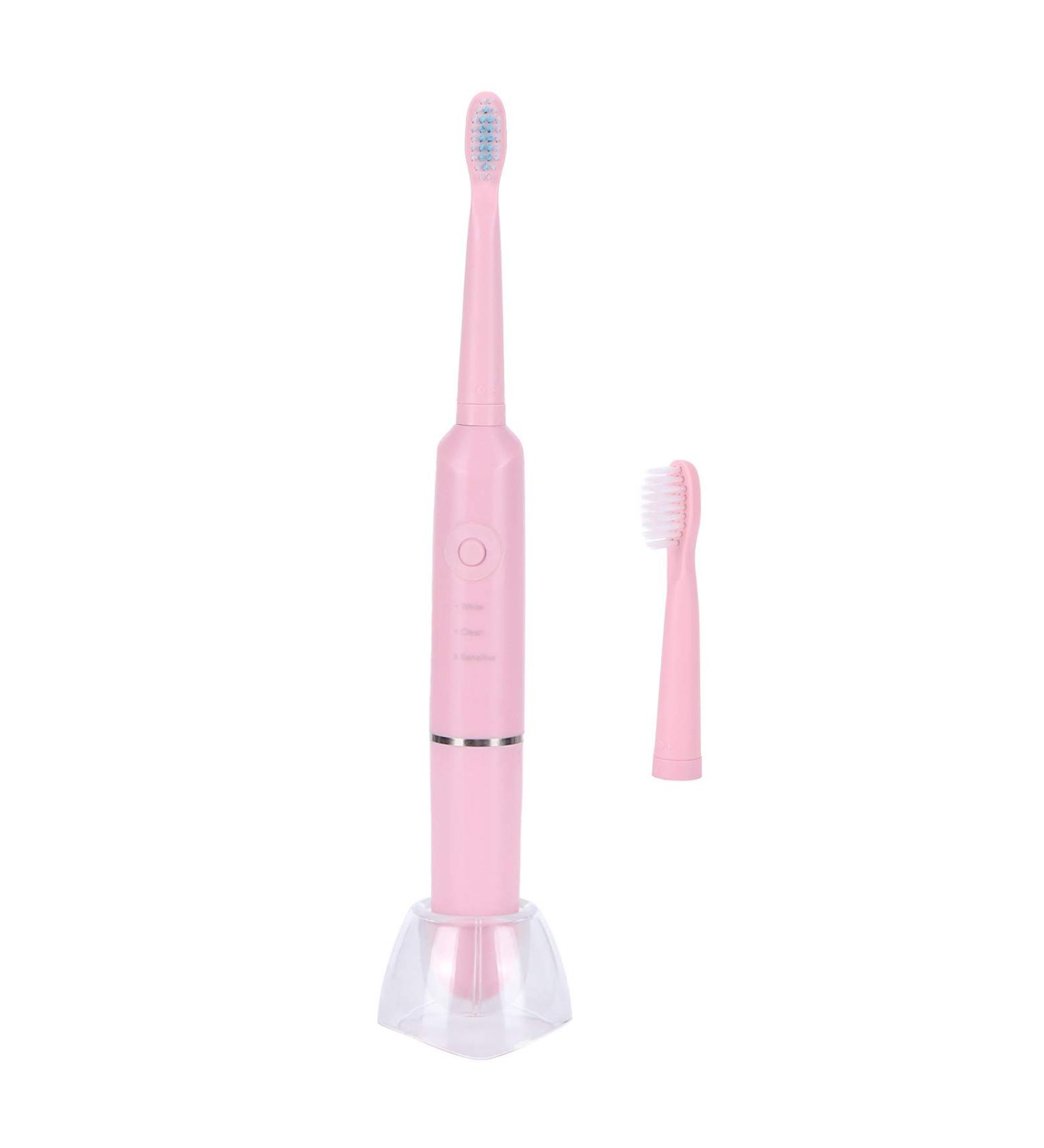 Buy Electric Power Toothbrush for Adults - 3 Modes Soft Bristles IPX7 Waterproof Travel & Home Use - Pink - Buy Online on GoSupps.com