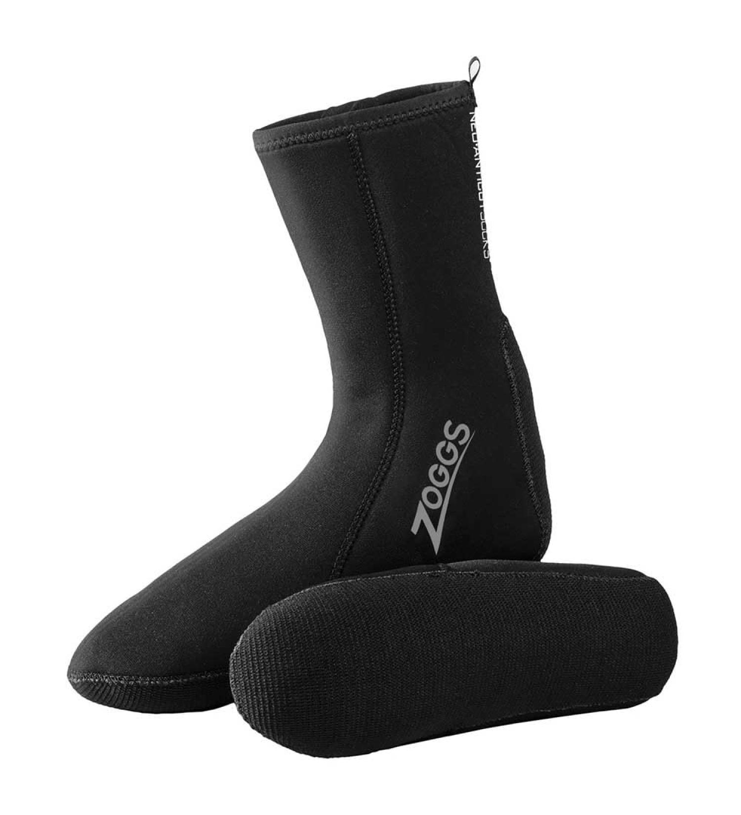 Zoggs Neoprene Compression Socks with Cut Protection XL Black