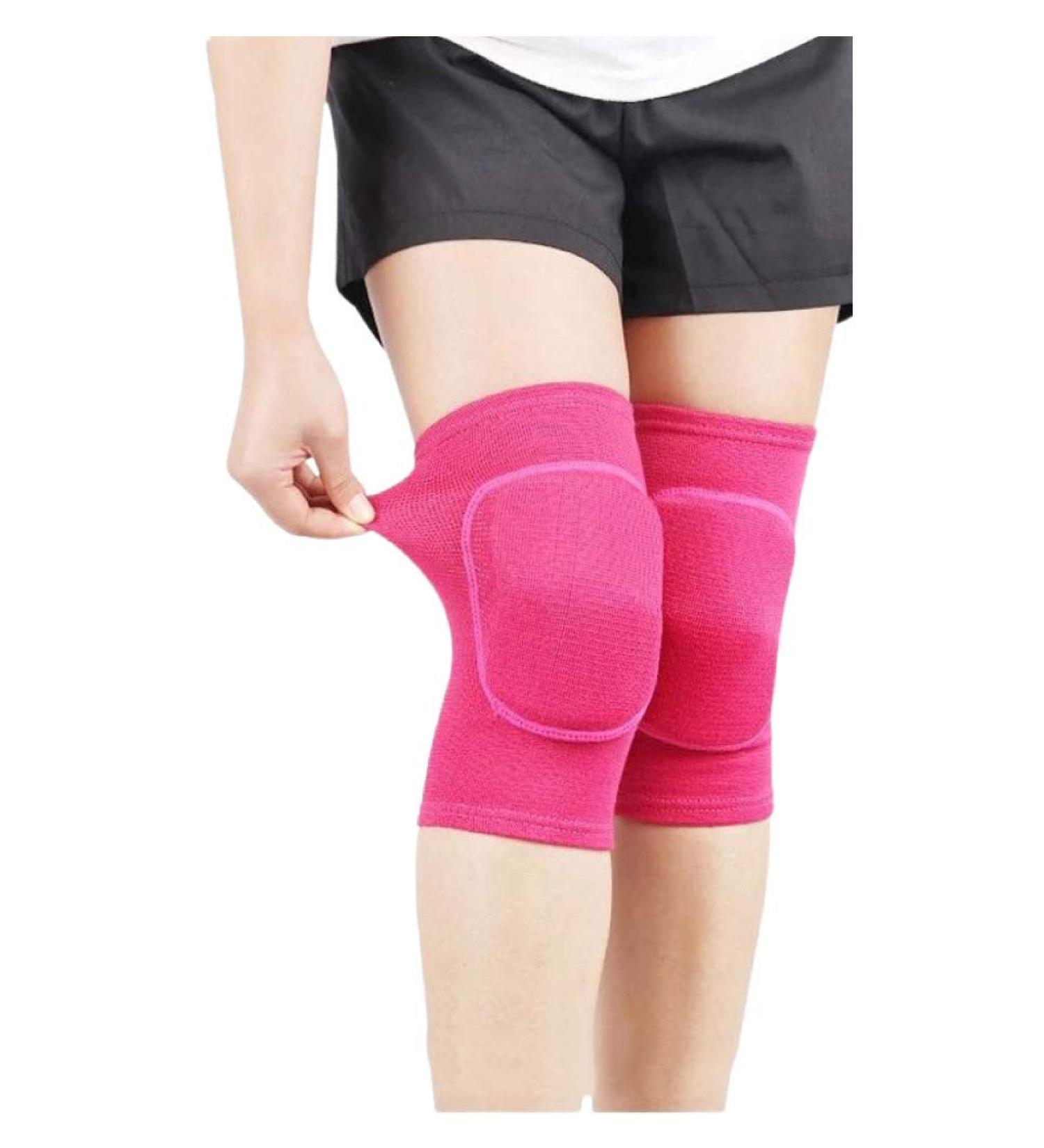 Hot Pink Small Knee Support Protector - Anti-Collision Sports Knee Pads for Men, Women, and Children - Ideal for Workout, Fitness, Yoga, Sports, and Dance - Buy Online on GoSupps.com