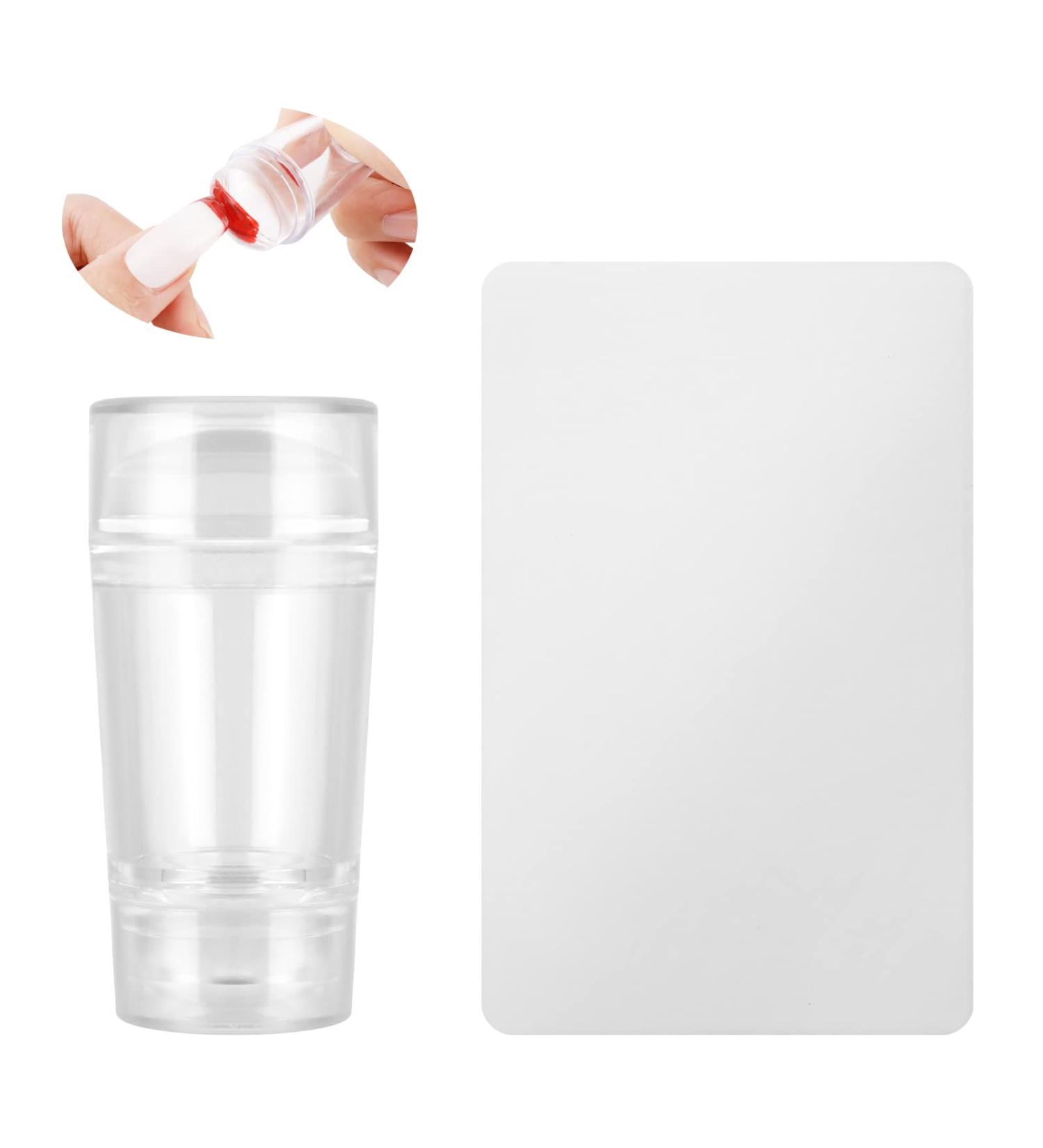 Buy Auidy 6txd Double-End Silicone Nail Art Stamper & Scraper | DIY Nail Design Tools for Perfect French Nails & Stamping | 7x3cm - Buy Online on GoSupps.com