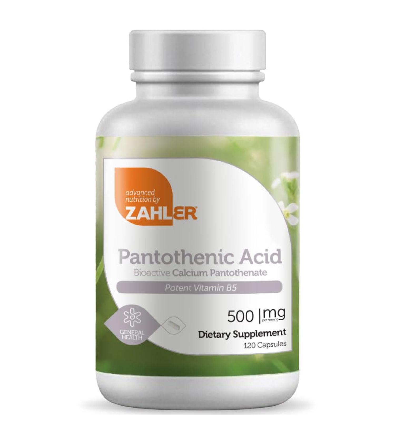 Zahler Pantothenic Acid - 120 Capsules - Buy Online on GoSupps.com