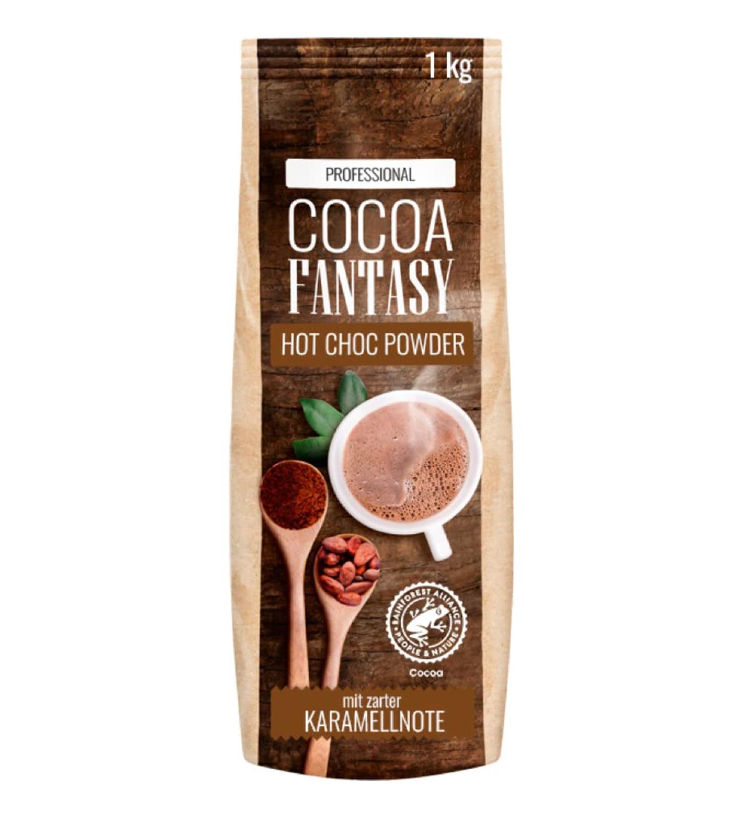 Cocoa Fantasy Hot Chocolate Powder - 1kg 15% Cocoa Content Rich & Creamy New Recipe for Ultimate Chocolate Bliss - Buy Online on GoSupps.com