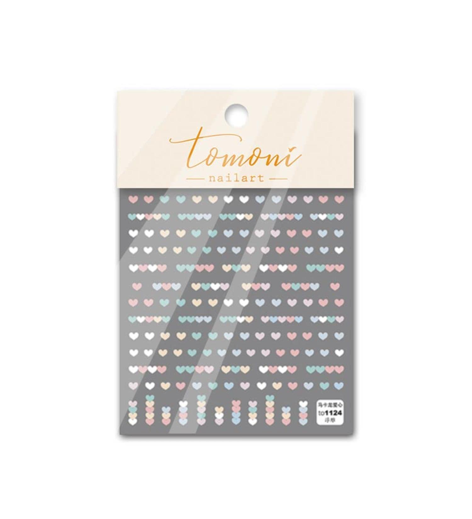 Mini Embossed DIY Colorful Love Heart Valentine's Day Nail Stickers Nail Decals(A) - Buy Online on GoSupps.com