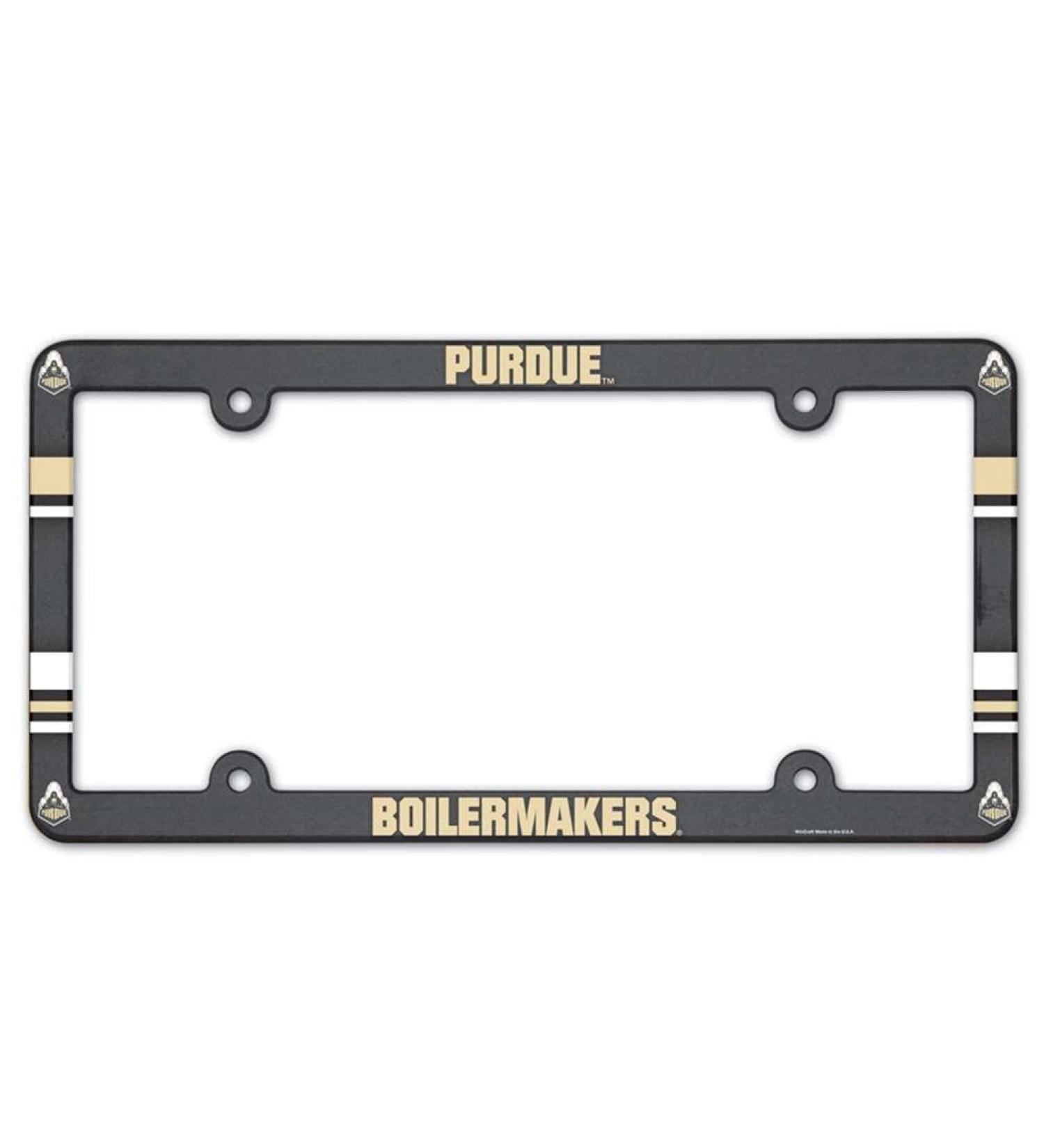NCAA License Plate with Full Color Frame Purdue University