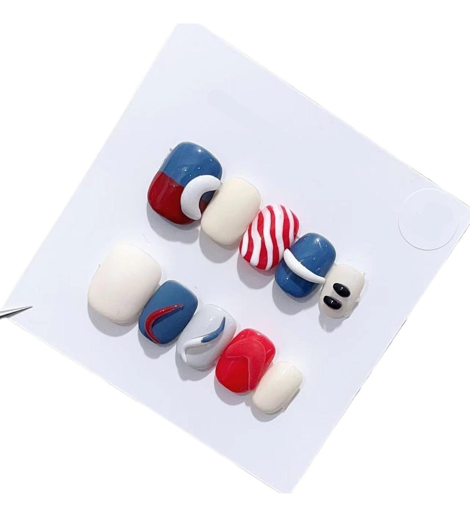 Handmade Long and Short Nail Patches for Artificial Nail Enhancement(Color:19538 Size:M) - Buy Online on GoSupps.com