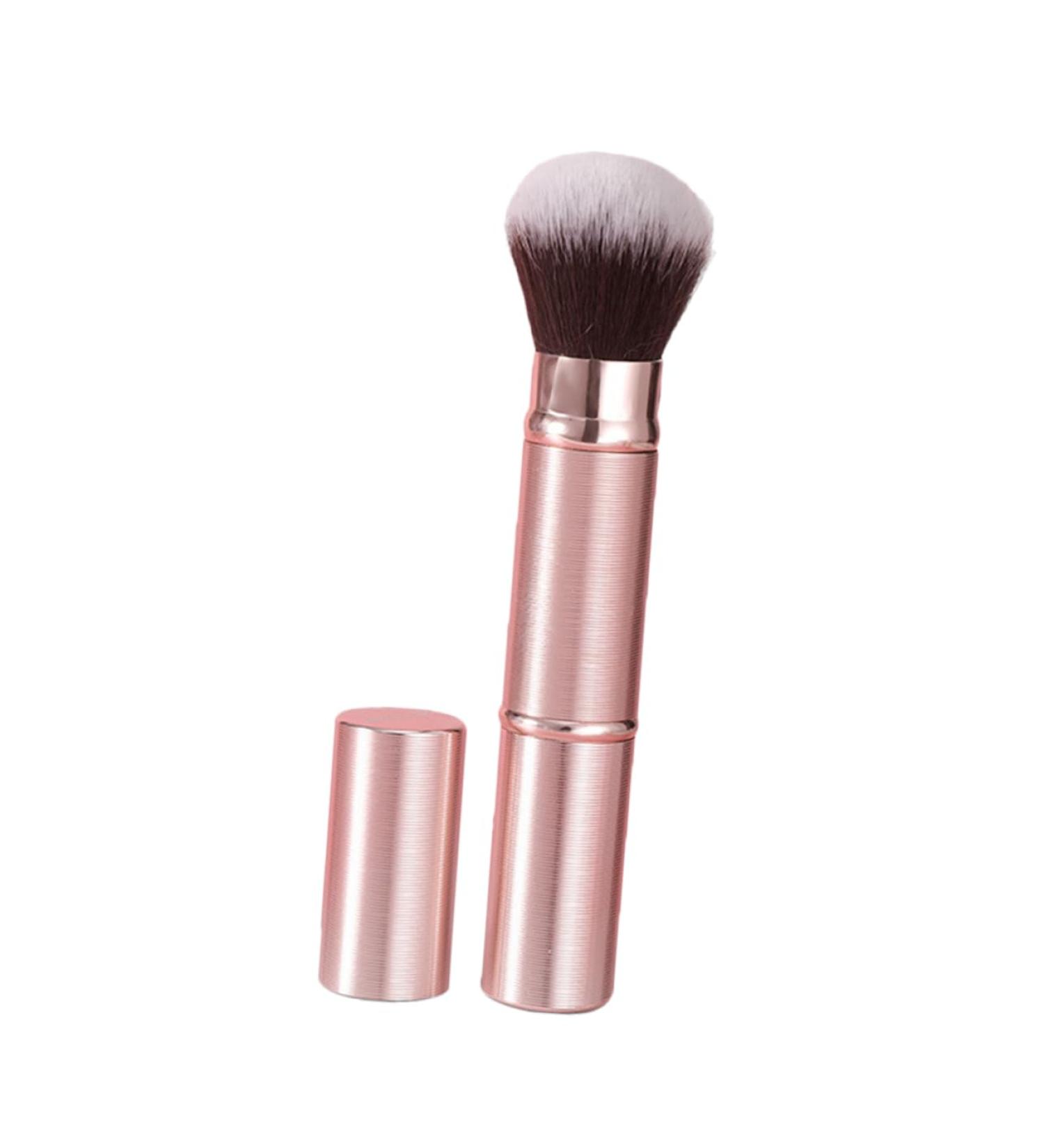 MAGICLULU Double-ended Makeup Brush Face Brush Blusher Brush Powder Applicator Loose Powder Brush Blush Brush Women Makeup Tool Travel Plaster Brush Plastic Rose Gold - Buy Online on GoSupps.com
