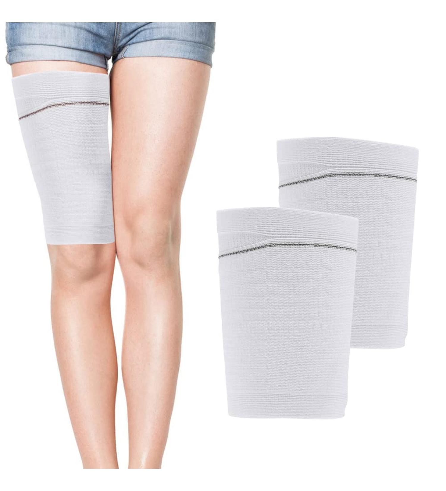 Foley Leg Bag Holder - 2Pcs Fabric Catheter Sleeve for Legs (L) | Elastic Calf Strap for Drainage Bags - Buy Online on GoSupps.com
