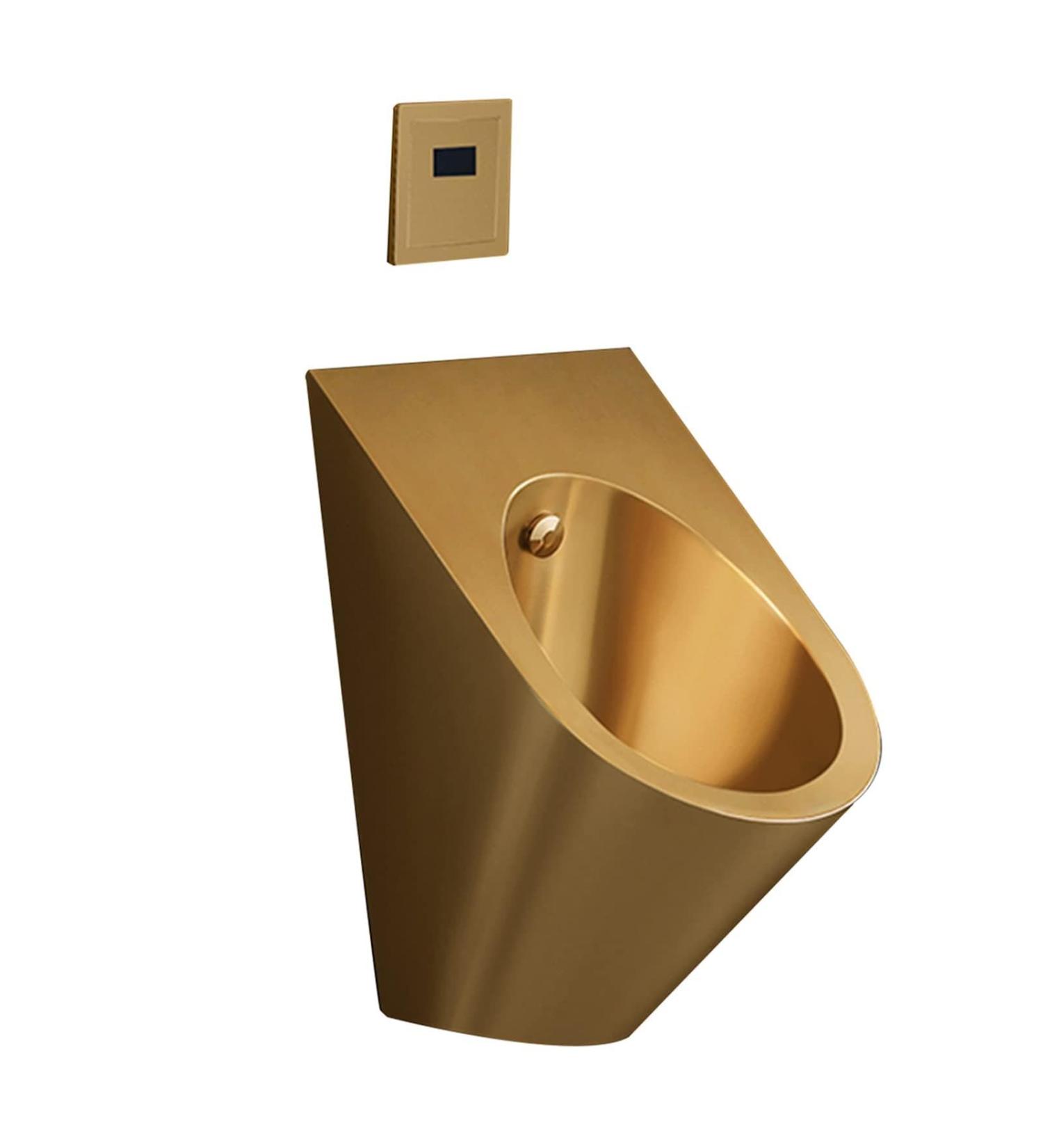 Men's Commercial Flushing Urinal Wall-Mounted Stainless Steel Urinal Vertical Toilet High-Efficiency Flushing Urinal for Commercial Public Toilets Gold-urinalplussensor urinalplussensor Gold - Buy Online on GoSupps.com