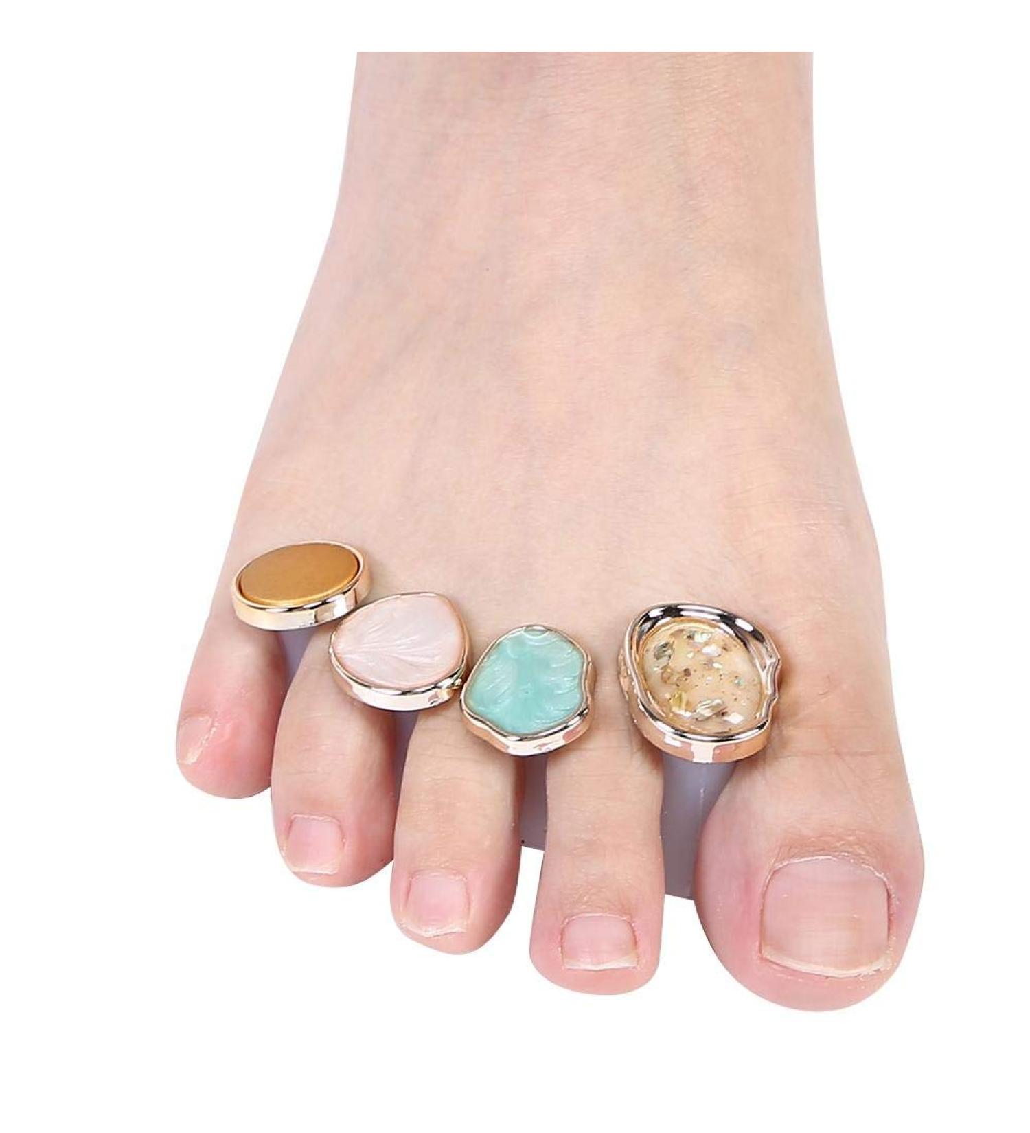 Toe Separators 8 Pcs Reusable Silicone Toe Spacers Nail Art Toe Separation Tool Pedicure Care(MY-02) - Buy Online on GoSupps.com