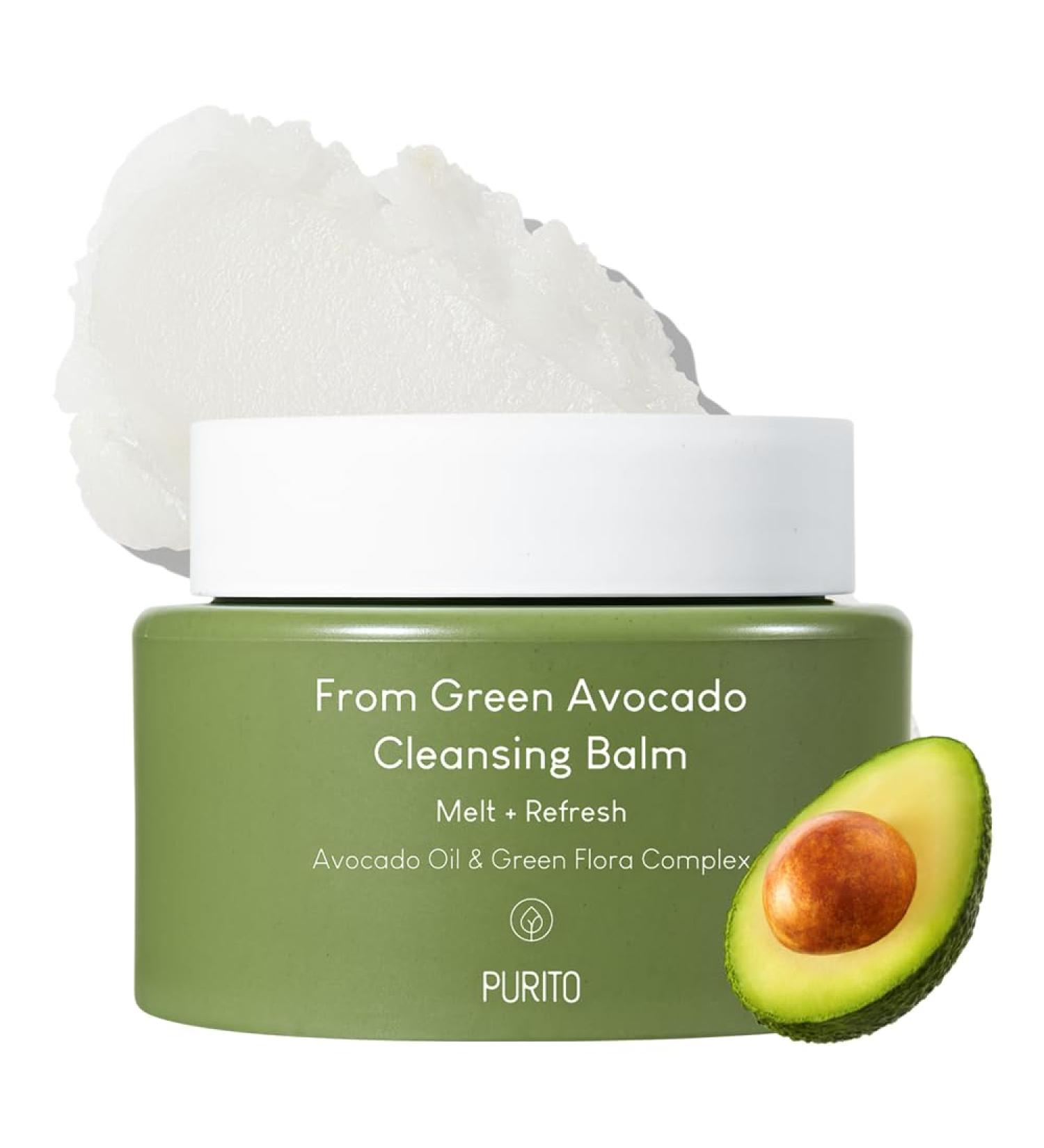 PURITO Green Avocado Cleansing Balm 100ml | Vegan Cruelty-Free Moisture for Dry Skin | Korean Skincare Essential - Buy Online on GoSupps.com