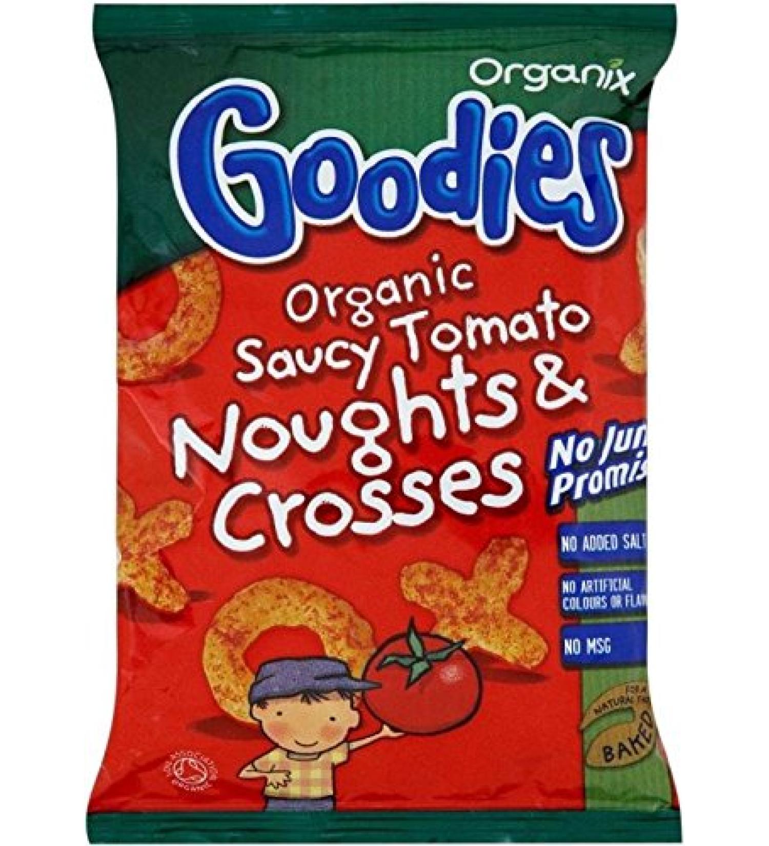 Organix Goodies Organic Saucy Tomato Noughts & Crosses 12mth+ (15g) - Pack of 6