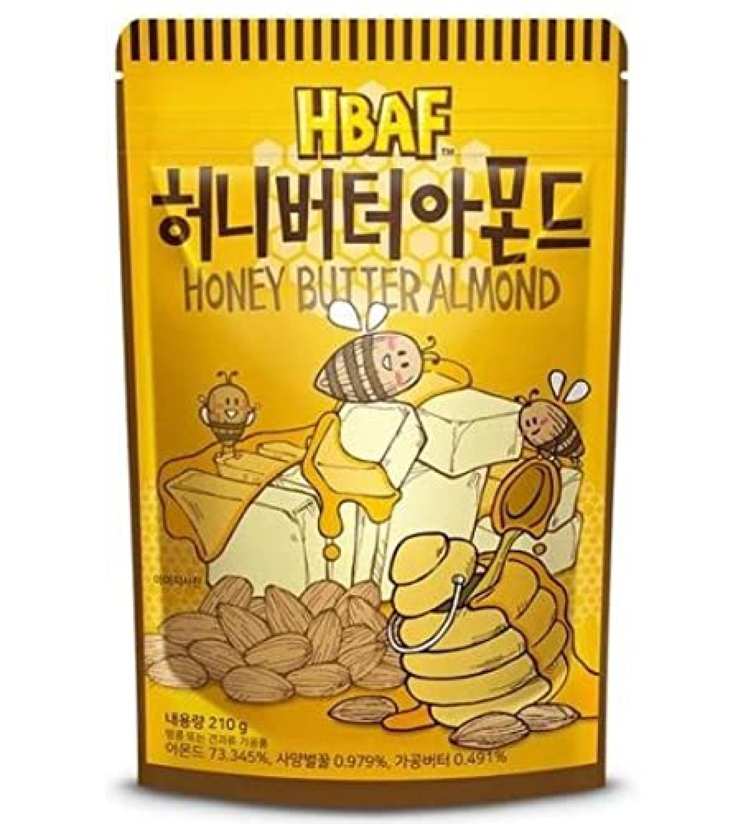 Official Gilim HBAF Korean Seasoned Almonds Snacks - Honey Butter 7.4oz (210g) - Buy Online on GoSupps.com