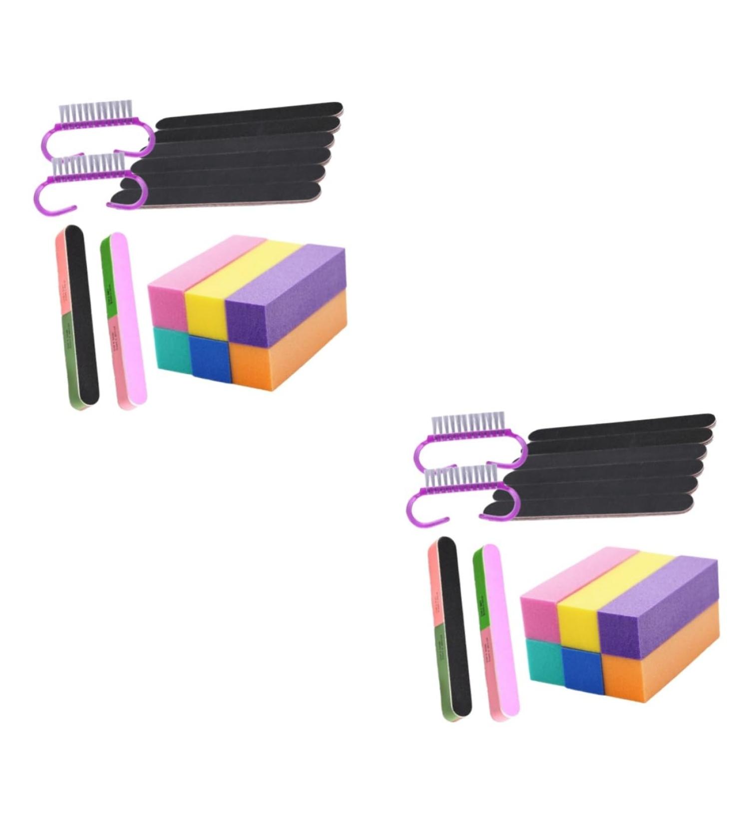POPETPOP Sanding Stripe 2 Sets Cleaning Tools Nail Cleaning Kit Nail Buffing Block Polishing Buffers Nail Clean up Brush Nail File Sanding Block Manicure Kit Nail Kits Pedicure Brush Mini - Buy Online on GoSupps.com