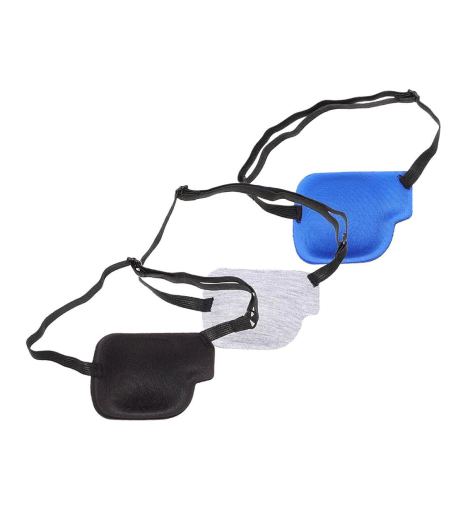 3pcs Pirate Eye Patches - Portable Eye Masks for Amblyopia & Daily Use - Assorted Colors | Ideal for Kids & Adults - Buy Online on GoSupps.com