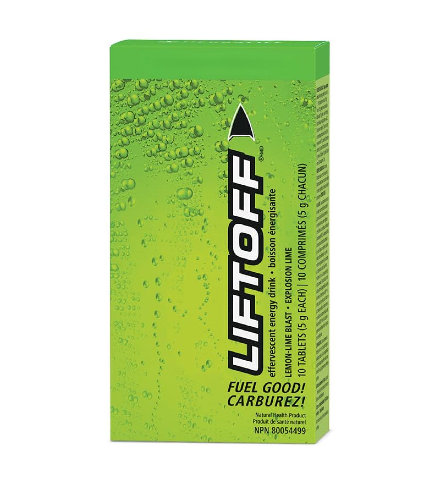 Liftoff Lemon-Lime Blast - 10 Tablets for Energy & Focus | International Shipping Available - Buy Online on GoSupps.com