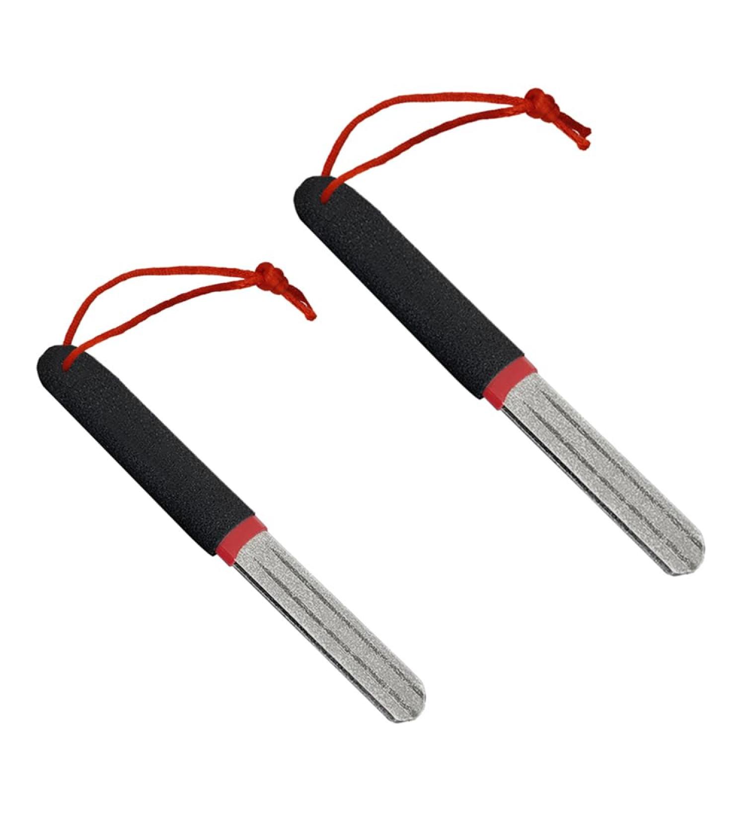 Portable Double-Sided Fish Hook Sharpener - Grindstone Tool for Outdoor Fishing - Red Handle and Hanging Design - Buy Online on GoSupps.com