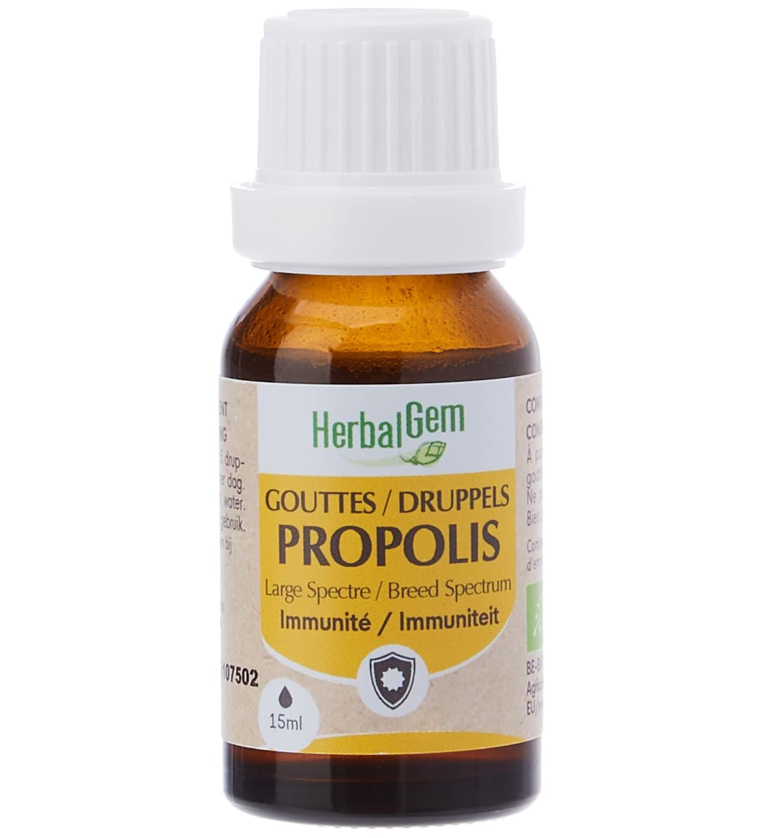 Herbalgem - Concentrated Propolis - Wide Spectrum Organic Drops - From the First Signs of Cooling - 15ml - Packaging May Vary - Buy Online on GoSupps.com