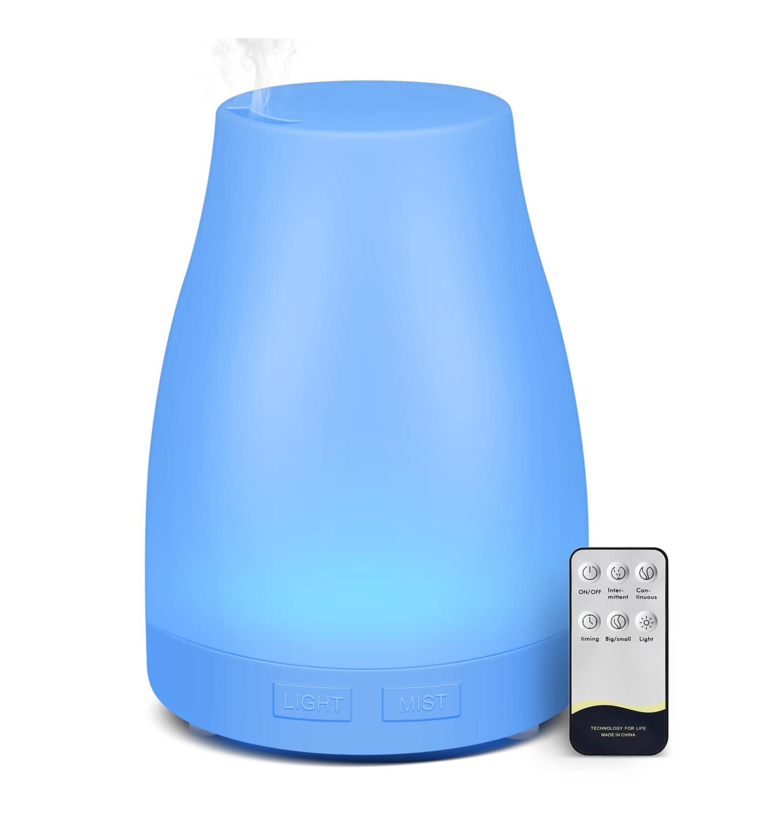Homeweeks 300ml Colorful Essential Oil Diffuser | Adjustable Mist Mode | Auto Off Aroma Diffuser | for Bedroom/Office/Trip - Buy Online on GoSupps.com
