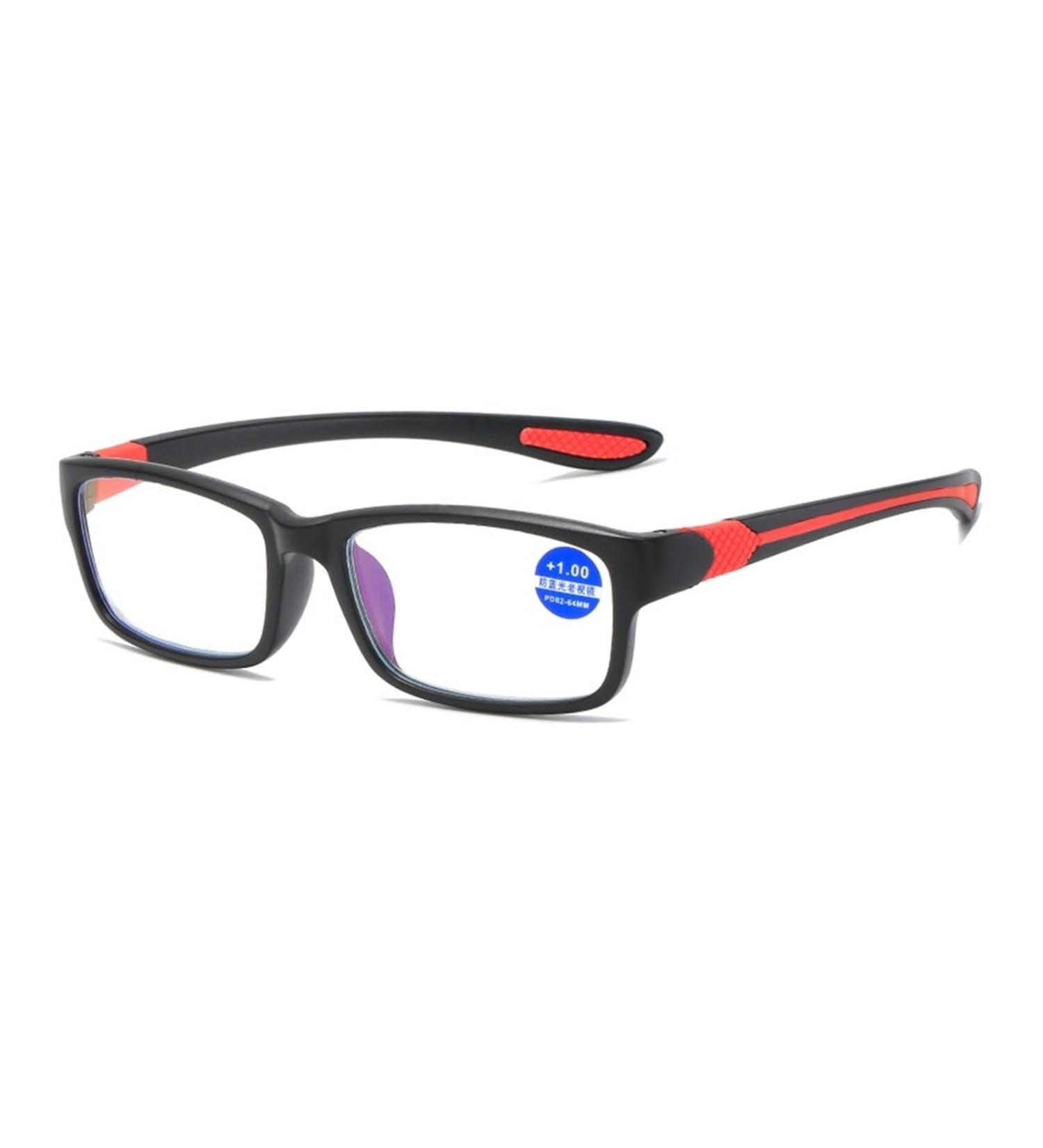 Buy IYNWBJTS Two-Tone Reading Glasses - Lightweight Anti-Blue Light Frame for Men & Women (Black & Red Size 4.00) | International Shipping Available - Buy Online on GoSupps.com