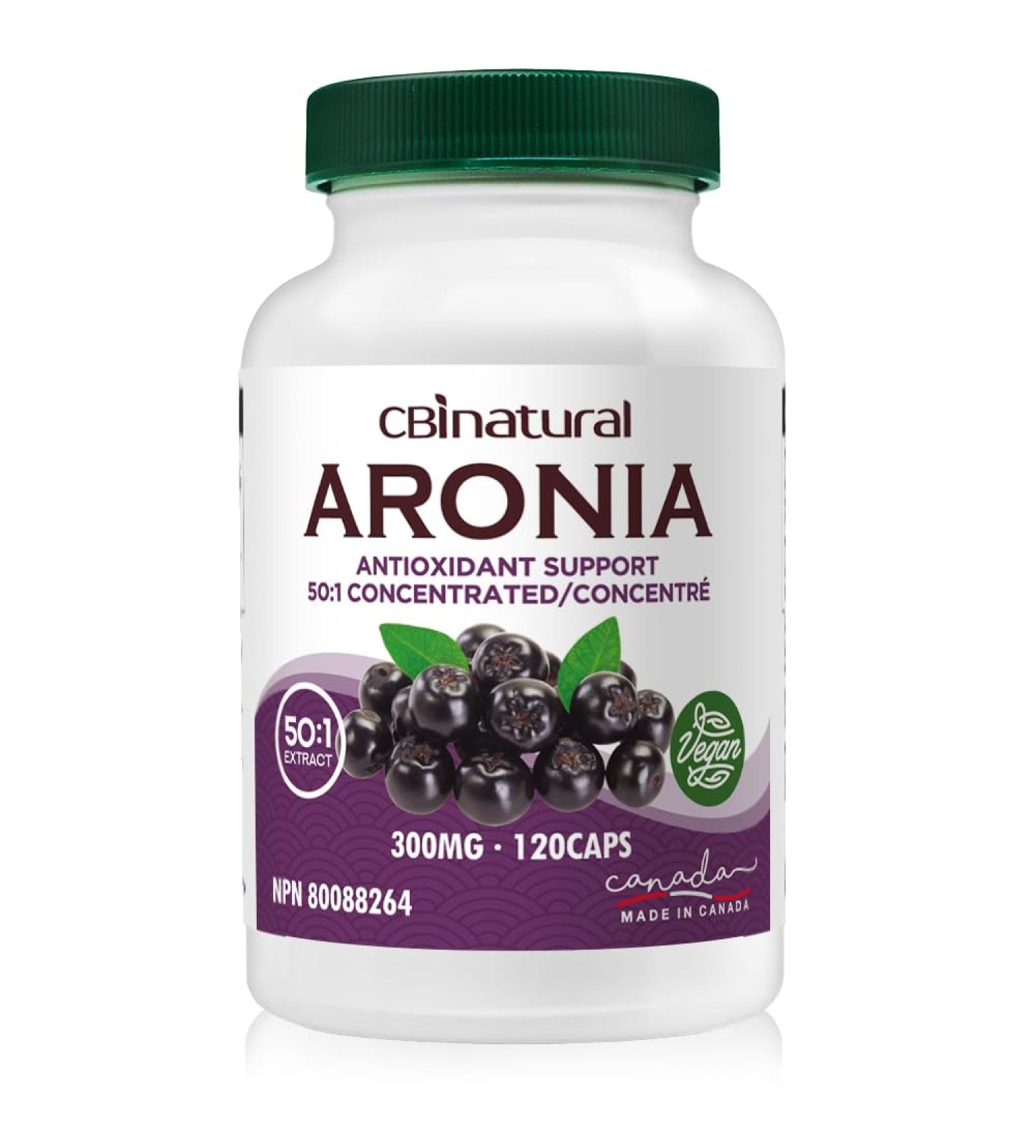 North American Aronia 50:1 Extract 15000 mg Strength 120 Vegan Capsules 4-Month Supply - Buy Online on GoSupps.com