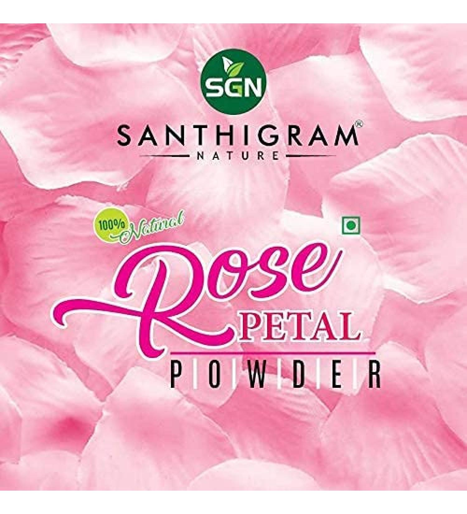 ORGANIZE Santhigram Nature 100 Organic Rose Petals Powder for FaceSkinHair Care 200g - Buy Online on GoSupps.com