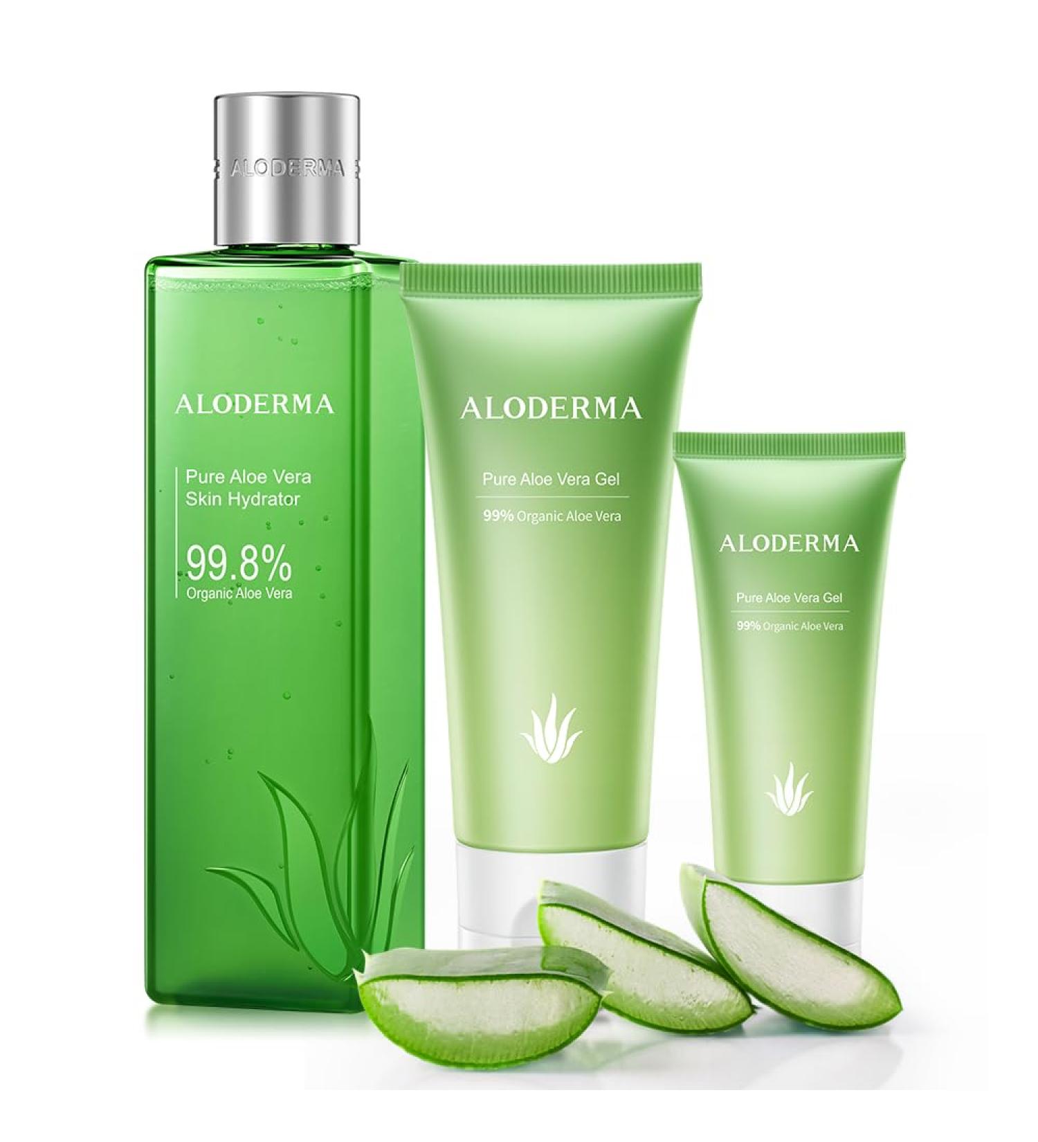 All Purpose Aloe Vera Gel Set - 3 Pieces - Skin Hydrator 114g Aloe Vera Gel & 45g Aloe Vera Gel Travel Size - Buy Online on GoSupps.com