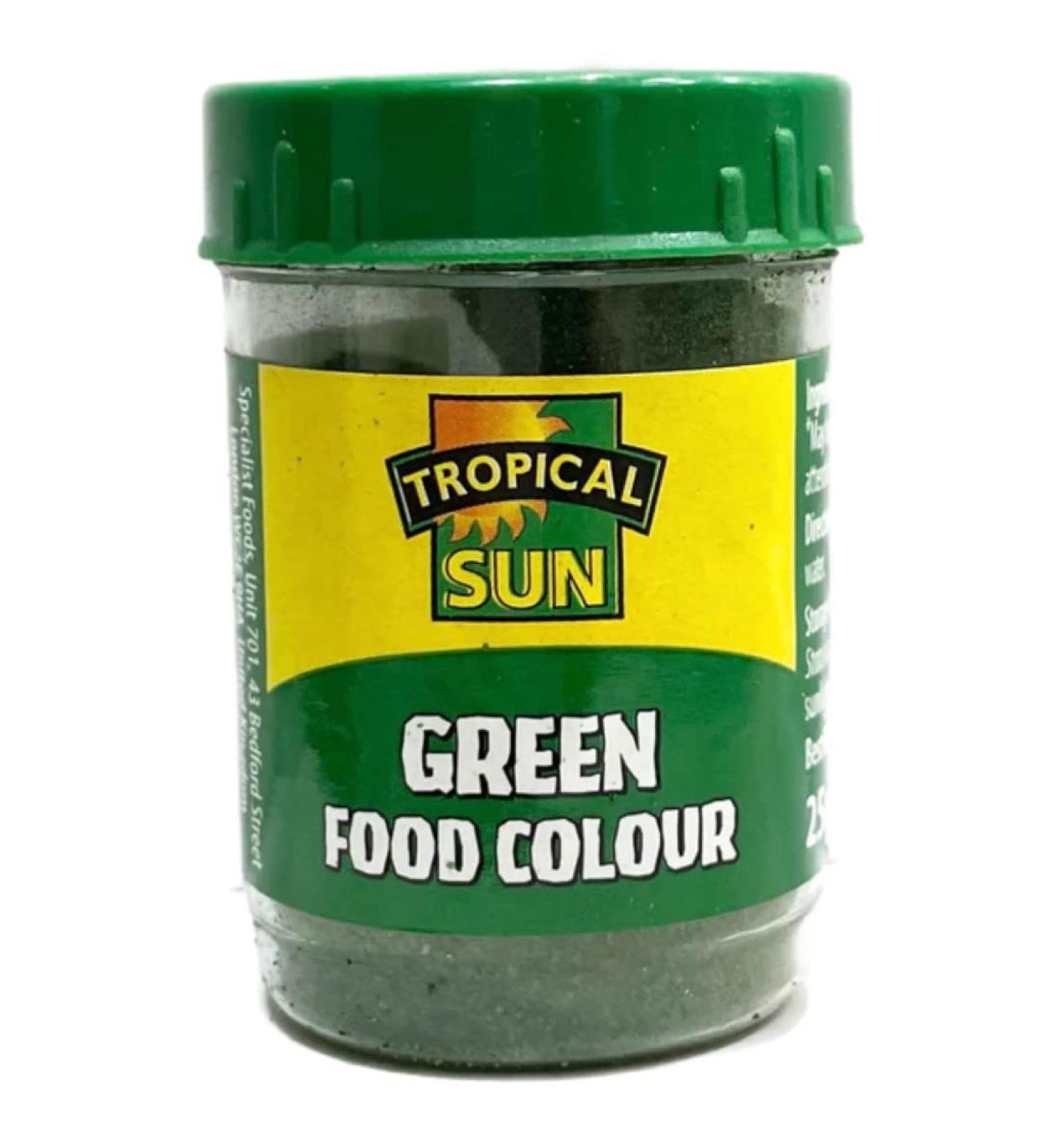 4 x Tropical Sun Food Colour Green 12 x 25g