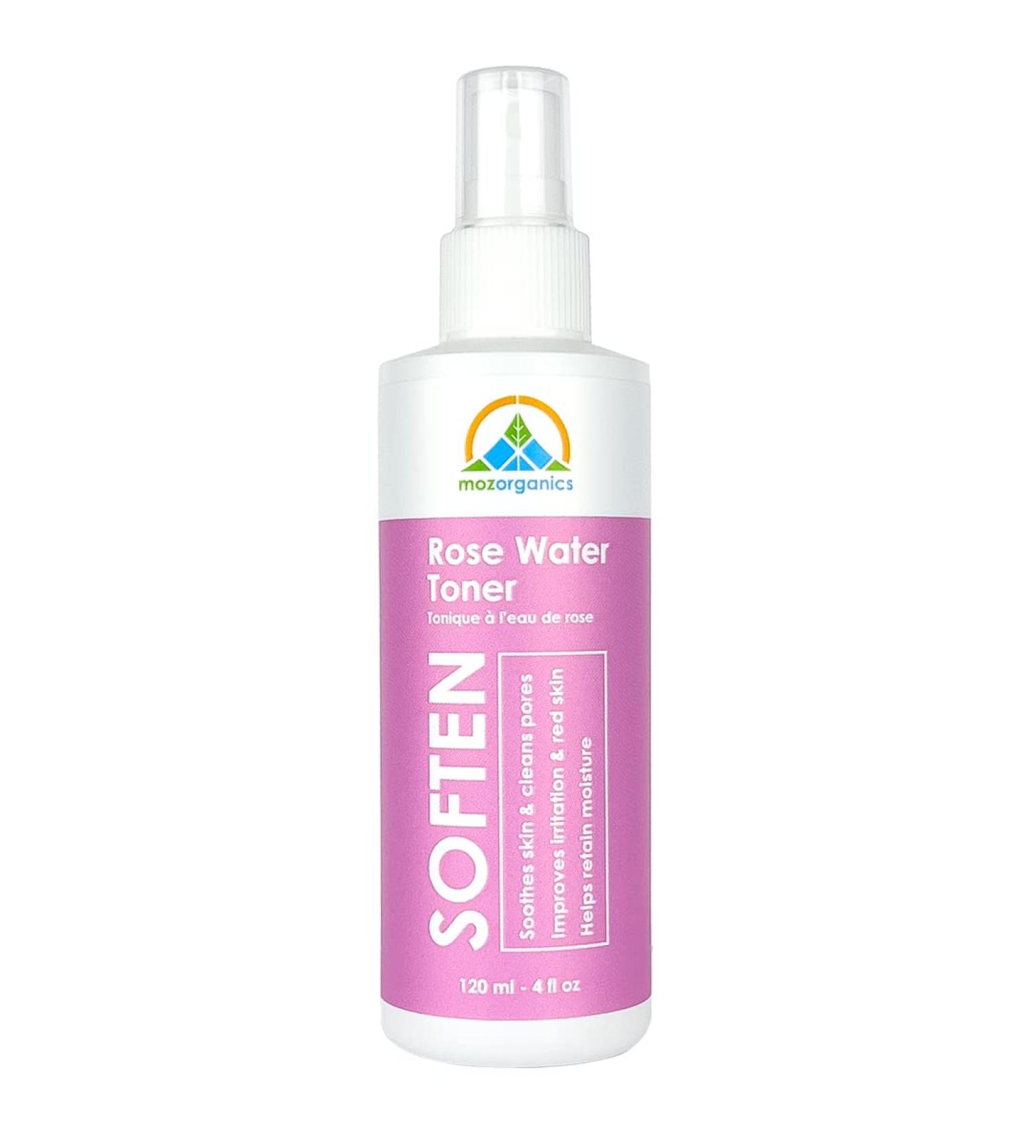 Rose Water Toner for Face & Hair - 100% Natural Moroccan Rose Petal Water | Alcohol-Free & Vegan | Hydrates & Freshens Dry Skin (4 fl.oz./120 ml - Buy Online on GoSupps.com