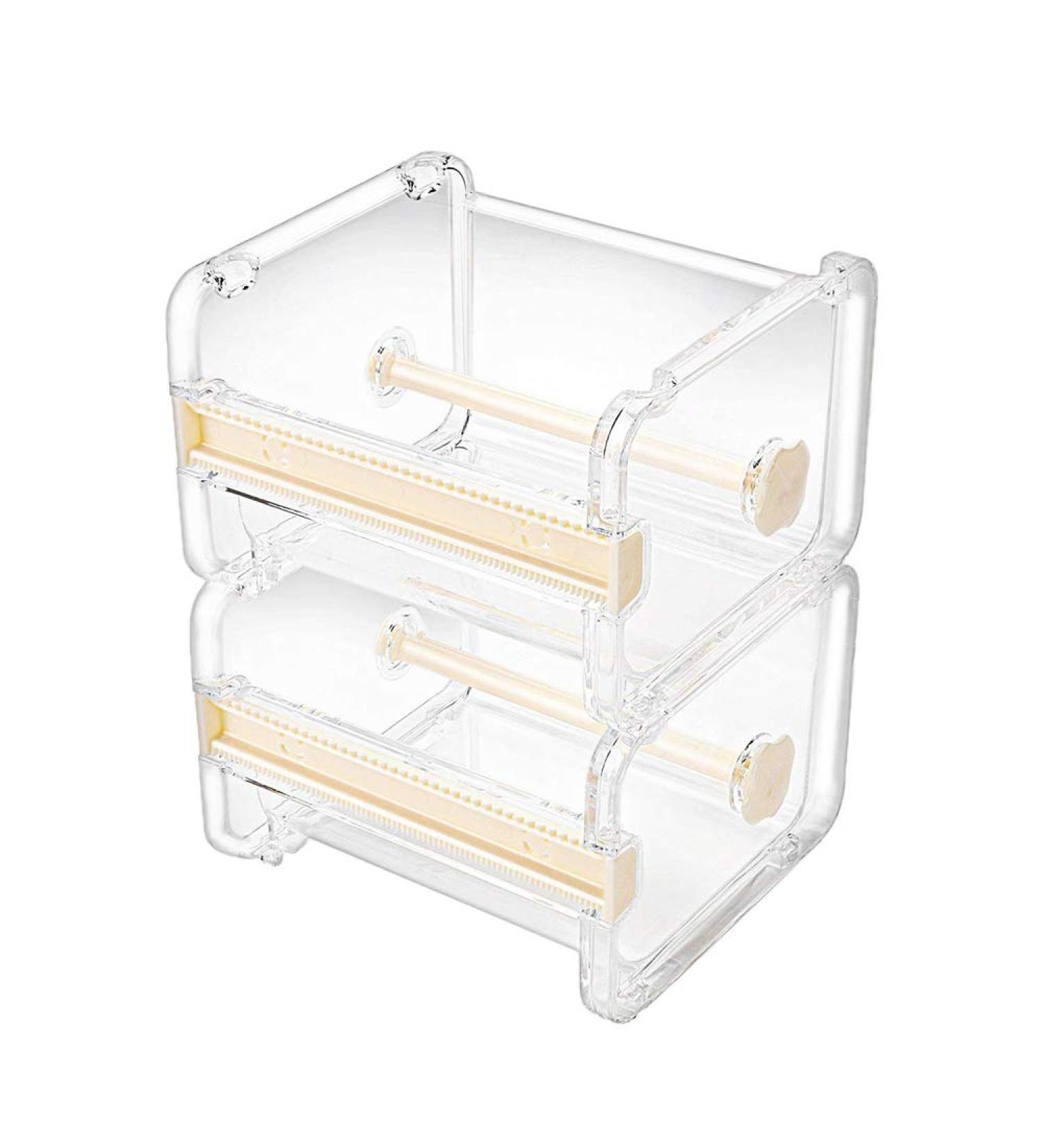 Molshine 2 Pack Transparent Desktop Washi Tape Dispenser with Cutter and Roll Holder - Beige (Masking Tape Not Included) - Buy Online on GoSupps.com
