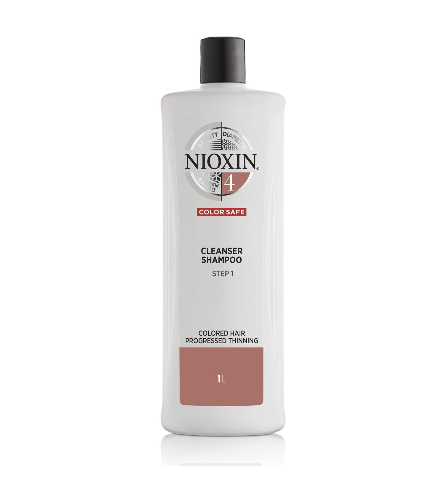 Nioxin System 4 Cleanser Shampoo 33.8 Fl Oz - For Color Treated Hair with Progressed Thinning - Buy Online on GoSupps.com