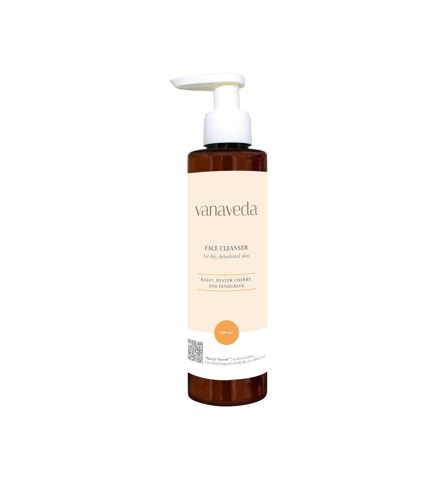 Face Cleanser Creamy Non-Foaming Gentle Cleanser for Dry & Dehydrated Skin With Ashwagandha Liquorice & Nutmeg 100ml