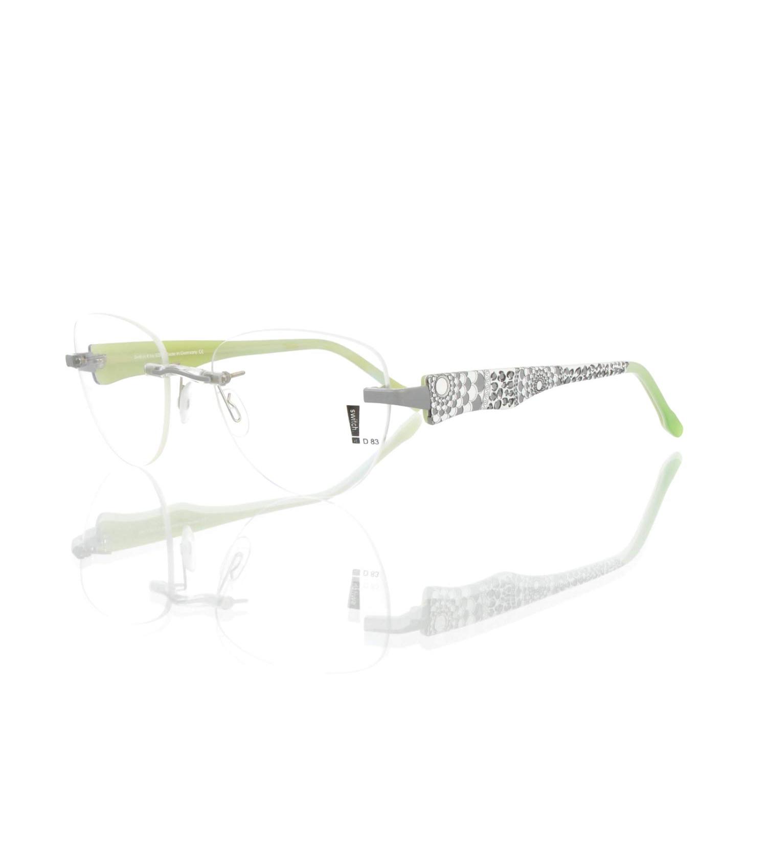 switch it set Combi 2492 interchangeable temples in white-grey-black inside lime